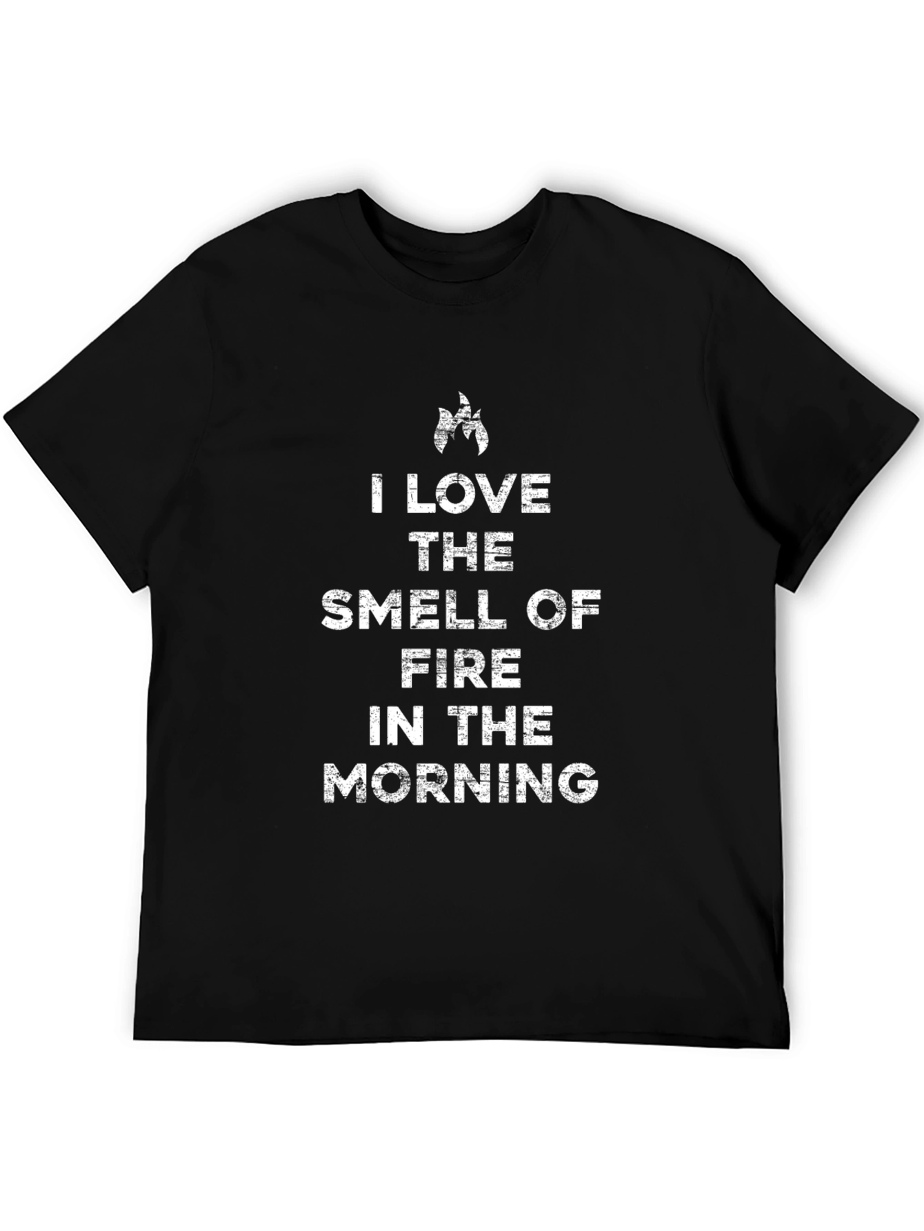 Black I Love the Smell of Fire in the Morning Graphic Tee view 5