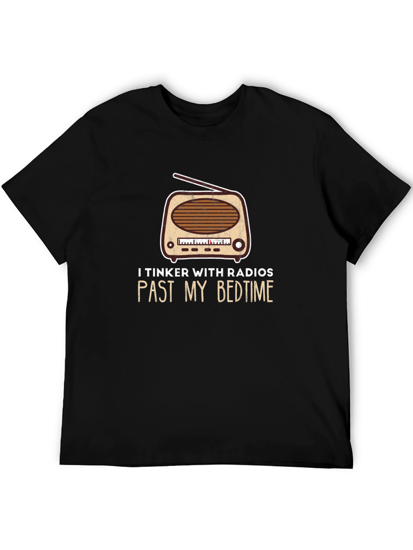 Black I Tinker With Radios Funny T-Shirt view 5