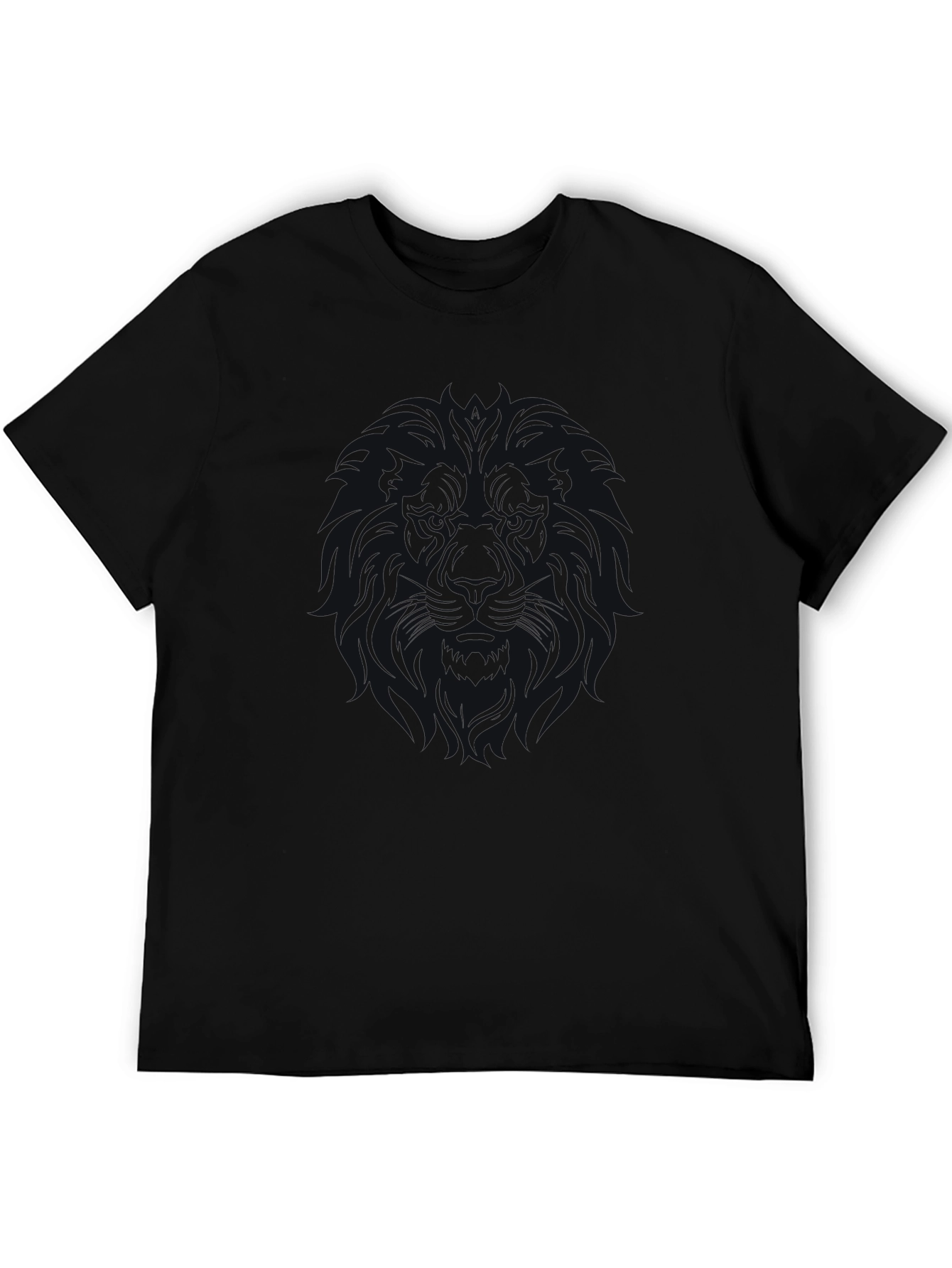 Black Black Solid Crew Neck T-Shirt view 5