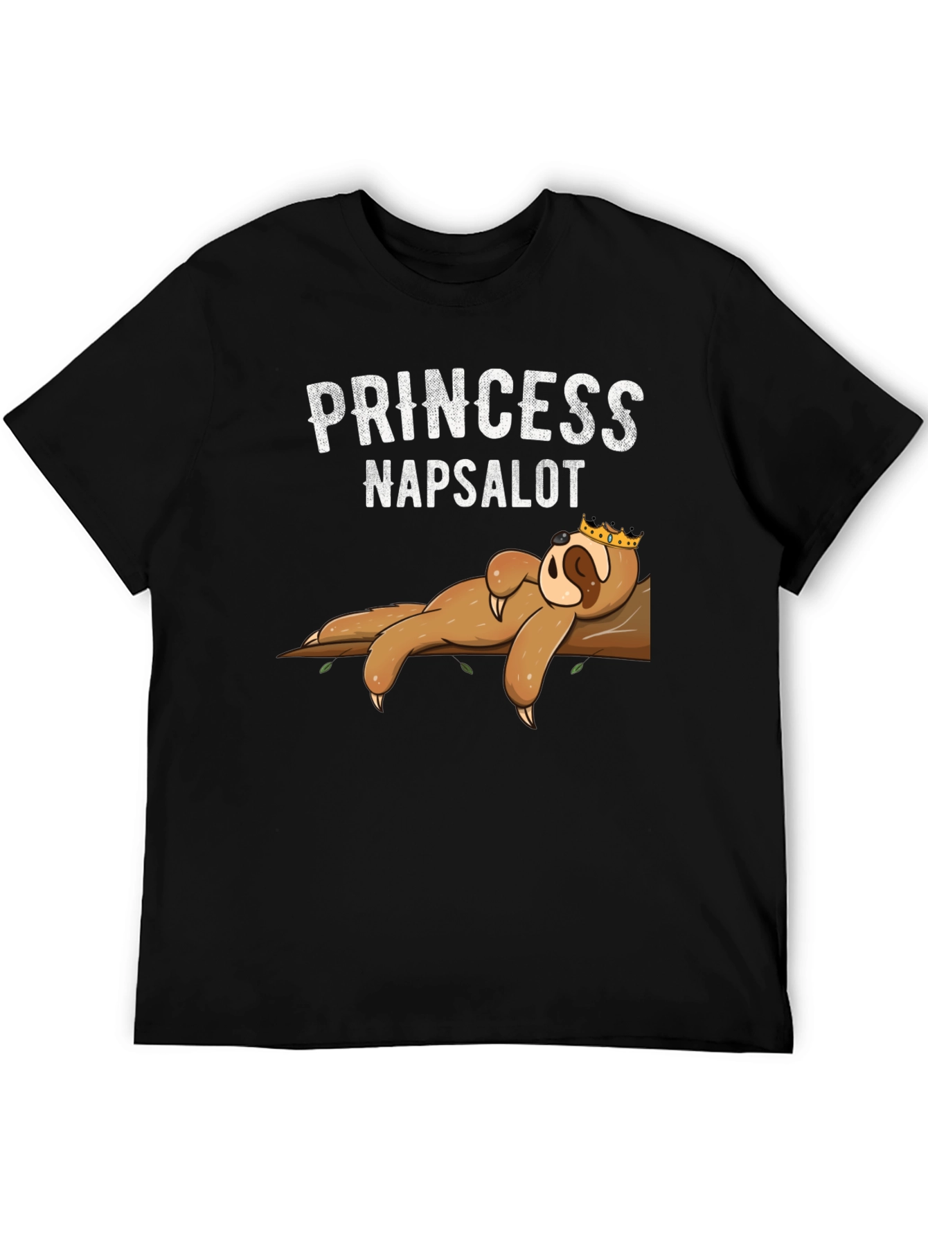 Black Princess Napsalot Sloth Graphic T-Shirt view 5