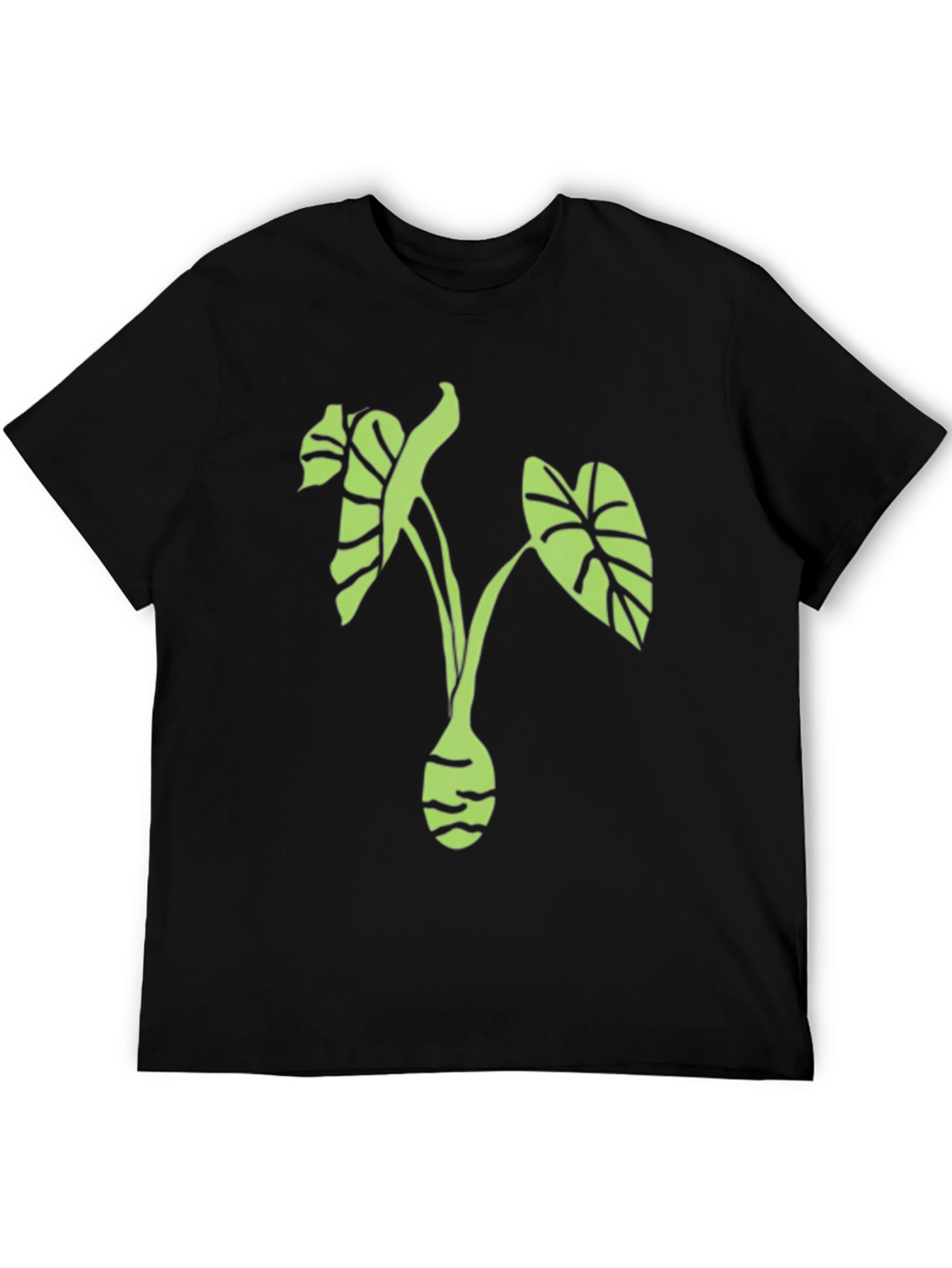 Black Botanical Graphic T-Shirt - Black Cotton Tee view 5