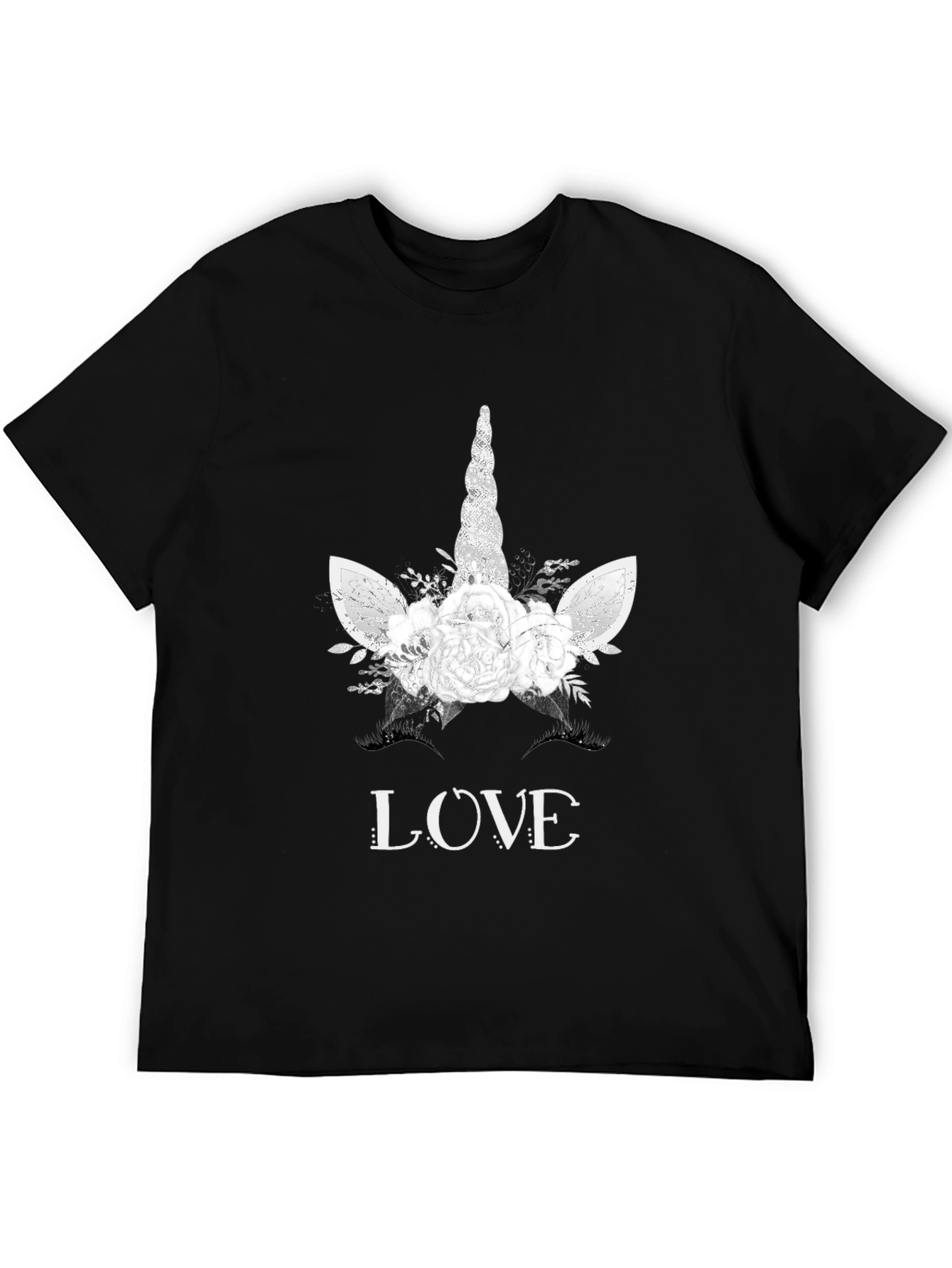 Black Unicorn Love Tee - Floral Magic view 5