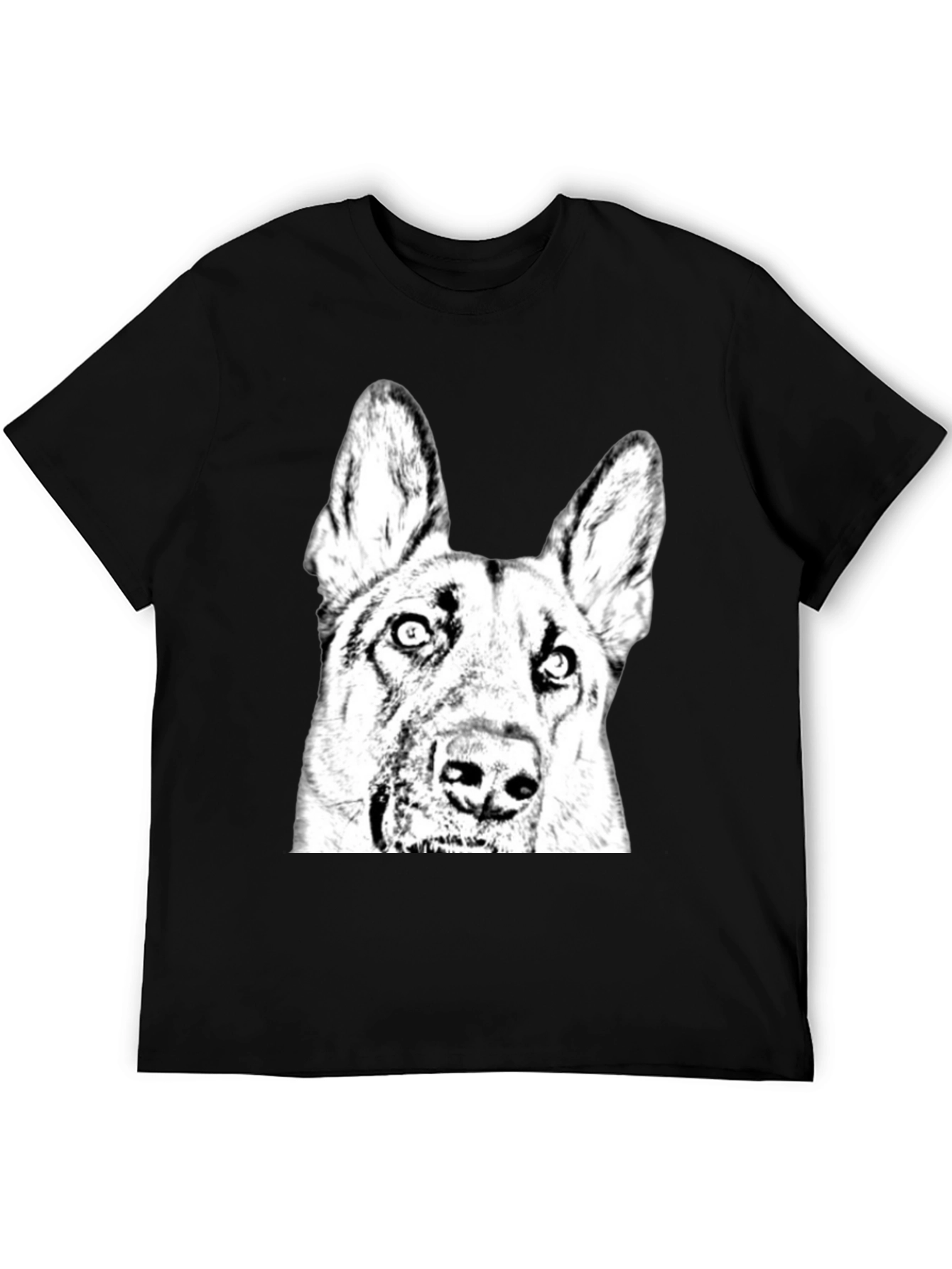 Black Dog Graphic Tee - Black Cotton Blend Comfort view 5