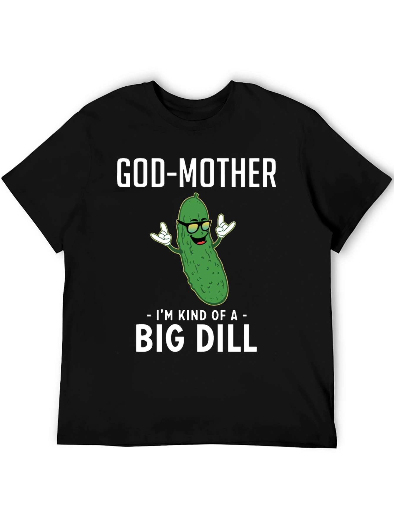 Black God-Mother Big Dill Graphic T-Shirt view 5