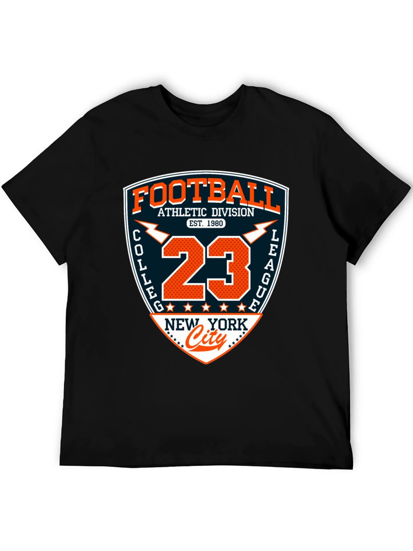 Black College Football Graphic T-Shirt - Athletic Division 23 view 5