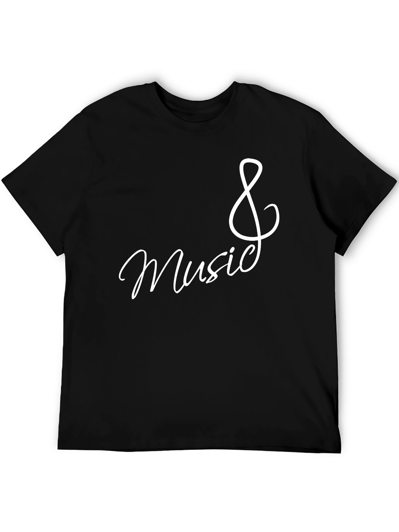 Black Music Lover's Black T-Shirt view 5