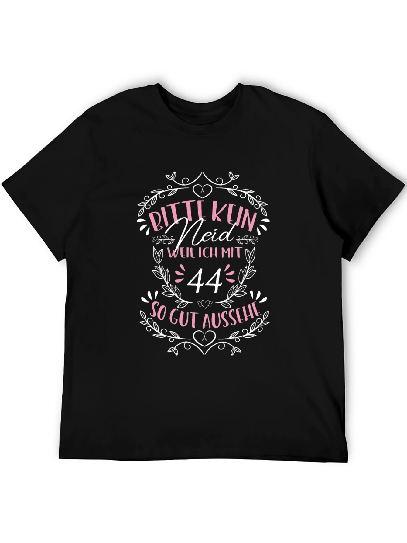 Black Funny 44th Birthday Graphic Tee view 5