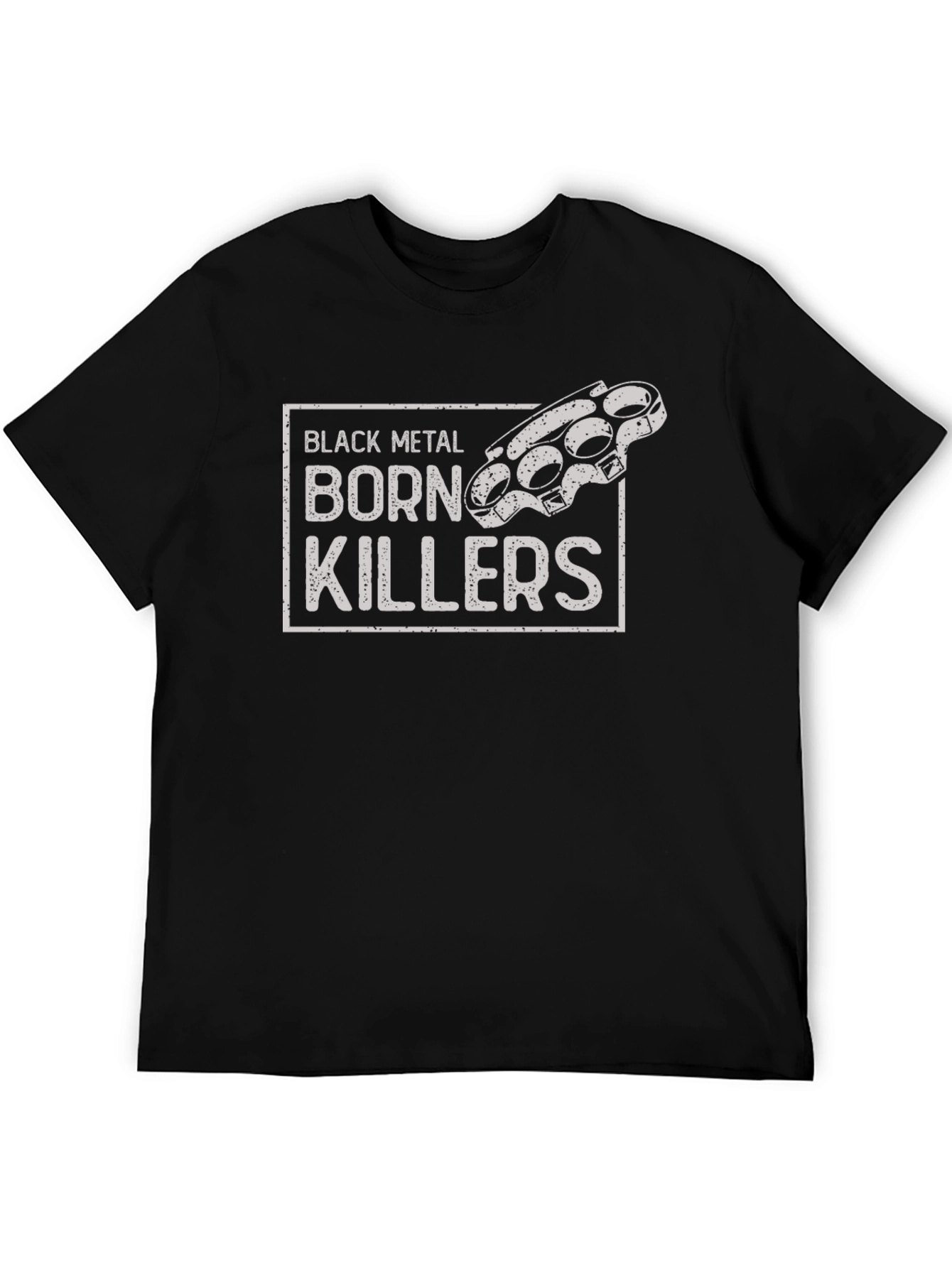 Black Black Metal Born Killers Graphic Tee view 5