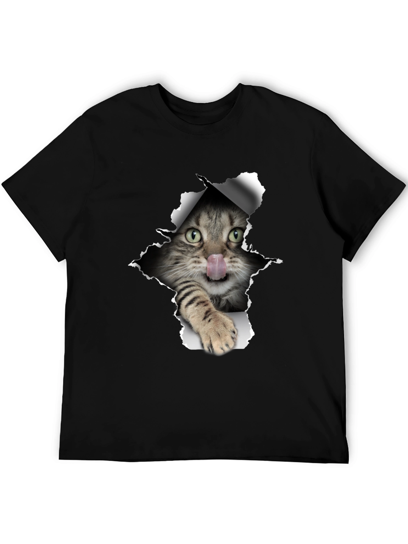 Black Cat Graphic Black T-Shirt view 5