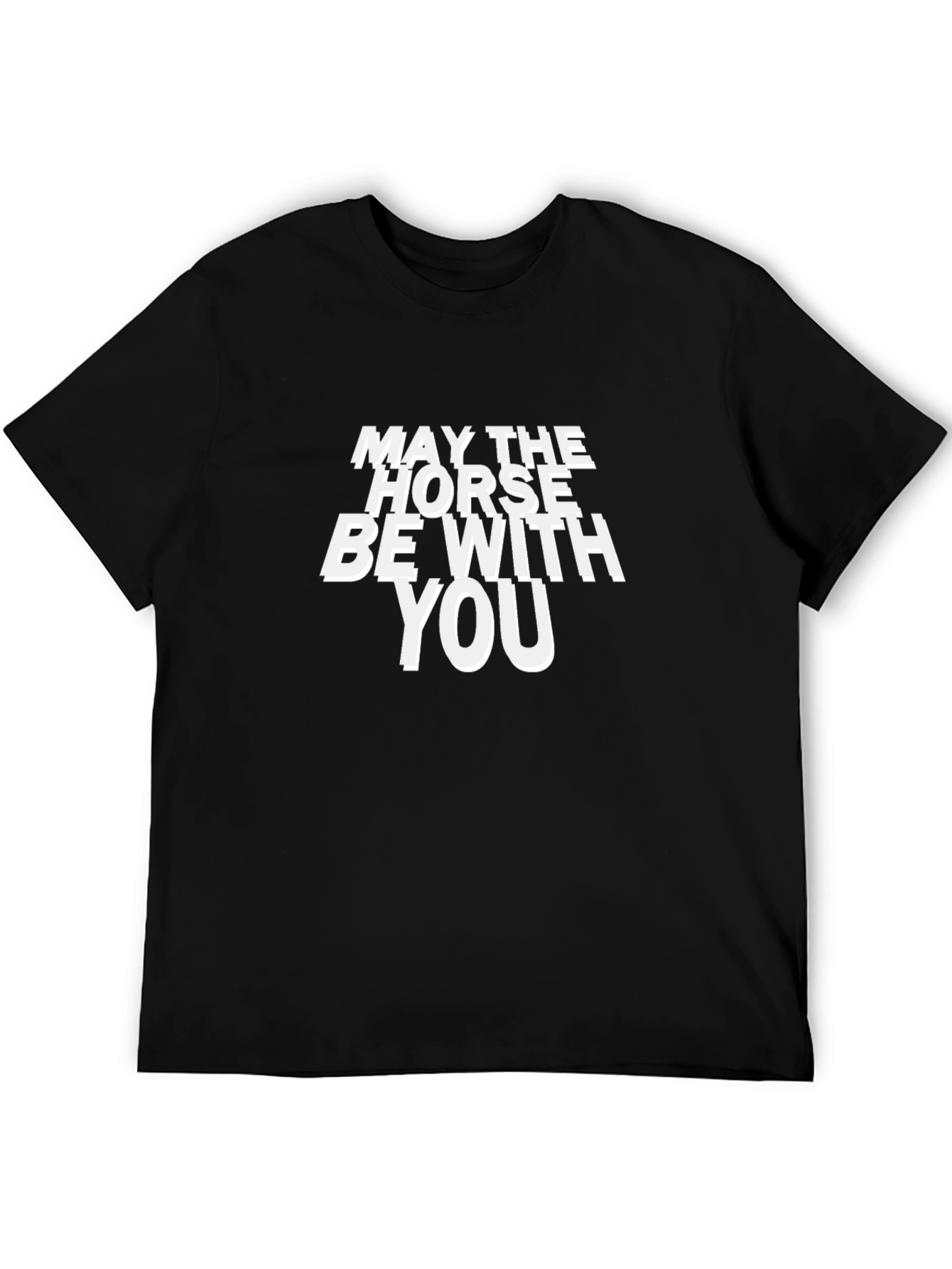 Black May the Horse Be With You Black T-Shirt view 5