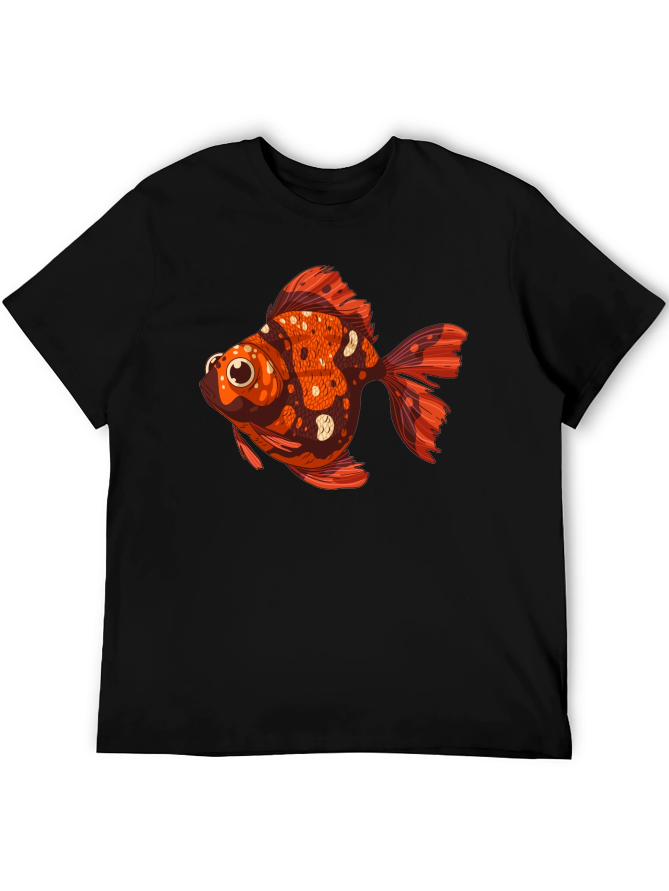 Black Goldfish Graphic Tee - Unique Animal T-Shirt view 5