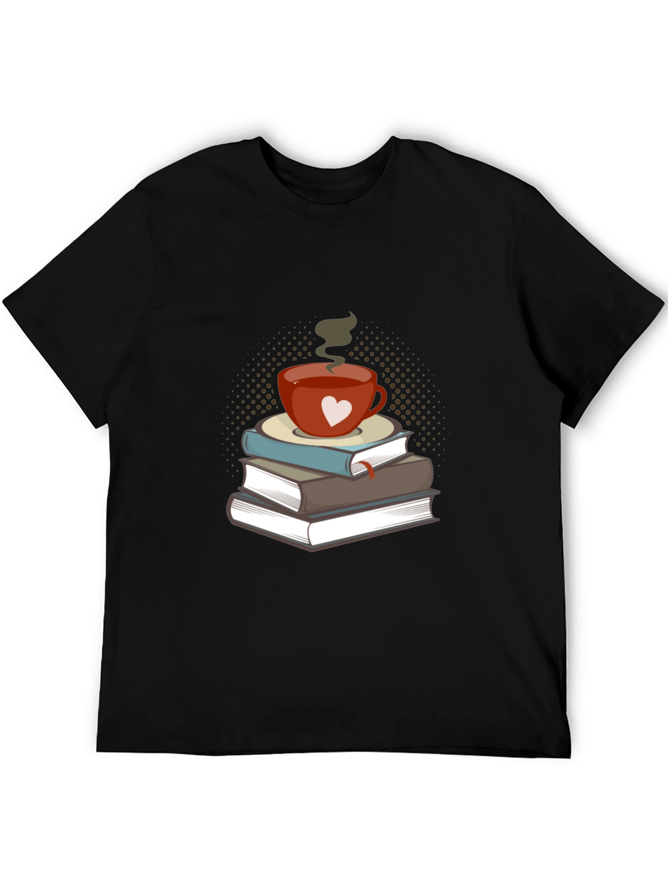 Black Book Lover's Tee: Coffee & Books Design view 5