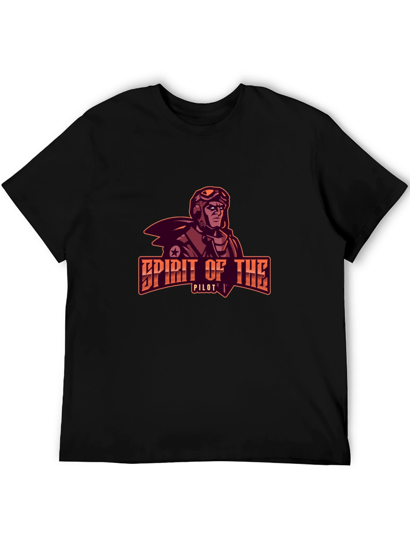 Black Spirit of the Pilot Graphic T-Shirt view 5
