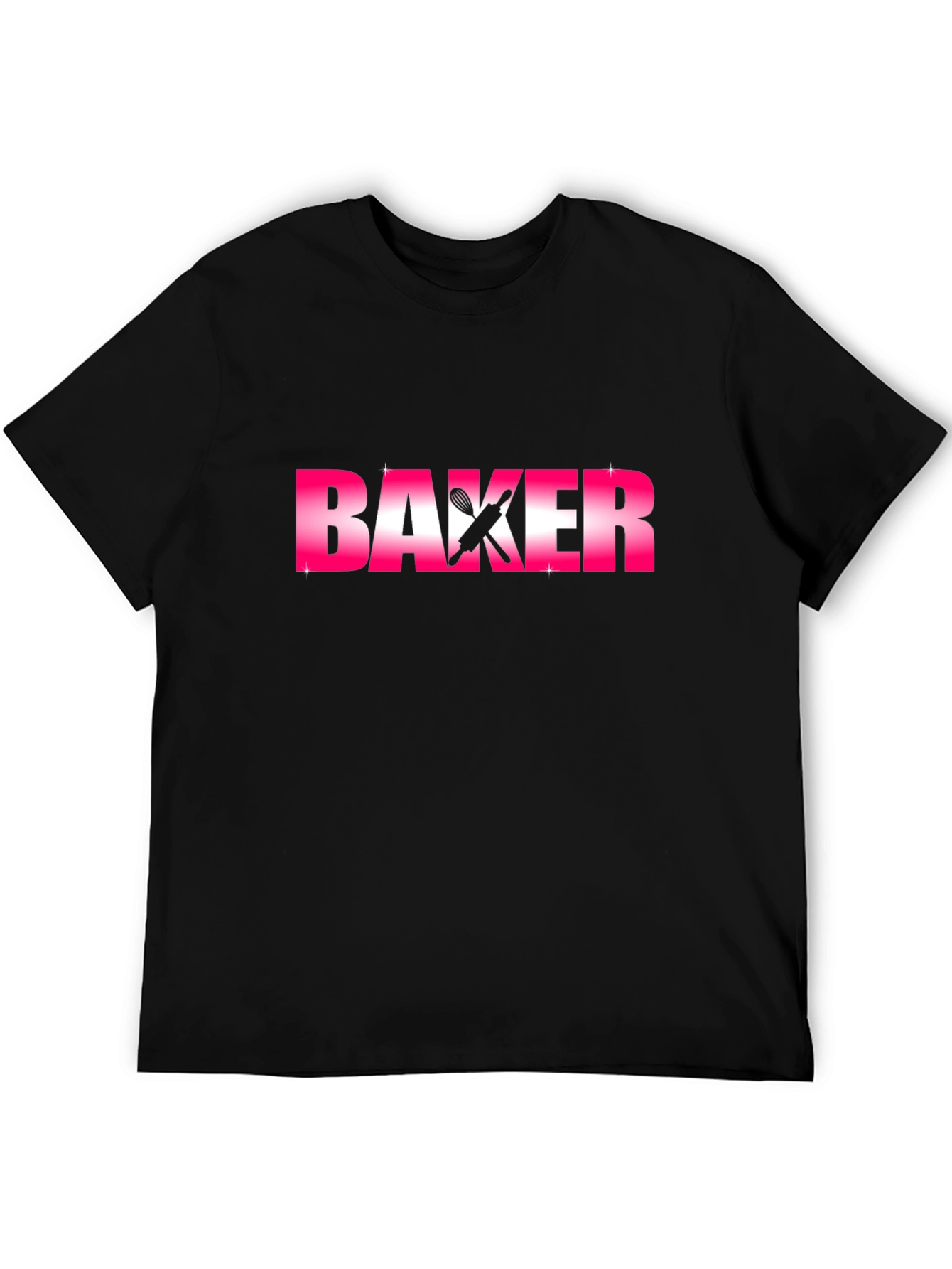 Black Baker Graphic Tee - Black Cotton T-Shirt view 5