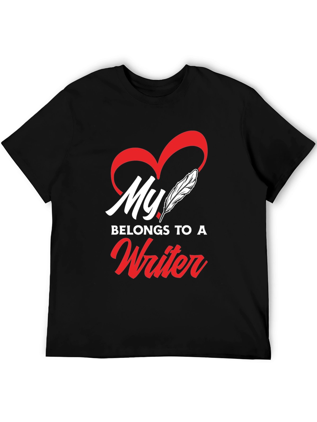 Black My Heart Belongs to a Writer - Graphic Tee view 5