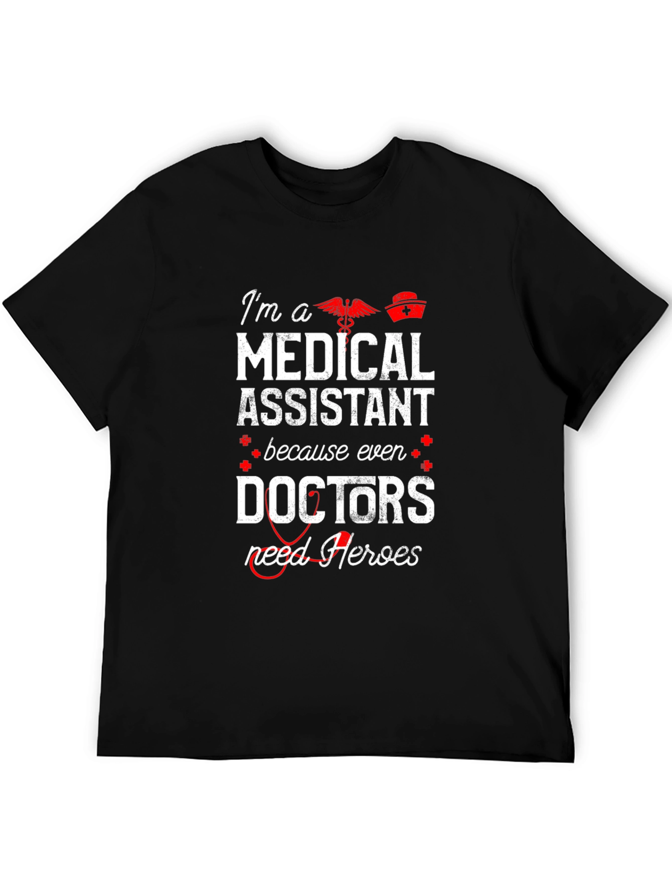 Black Medical Assistant Hero T-Shirt view 5