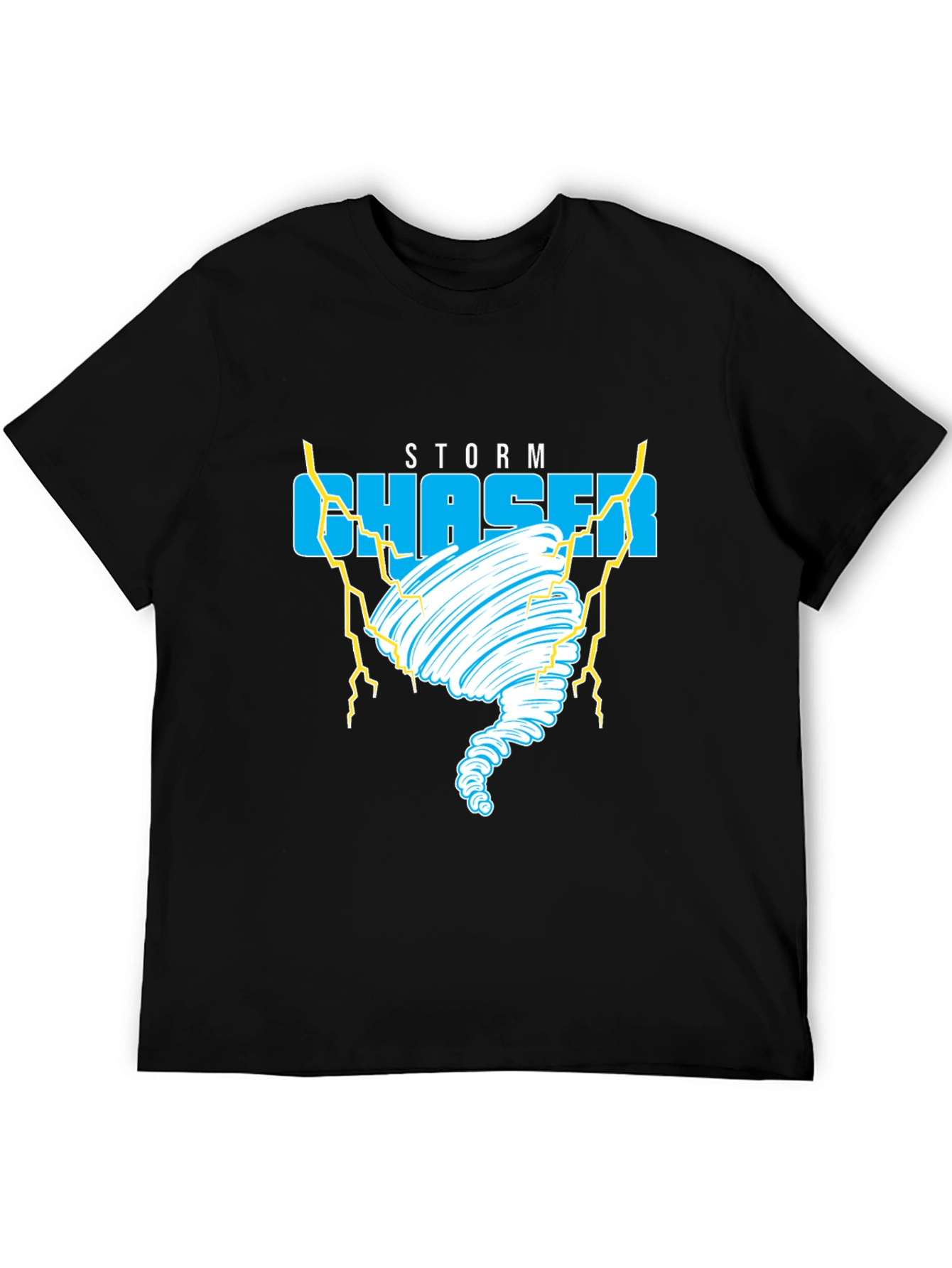 Black Storm Chaser Graphic Tee - Tornado Design view 5