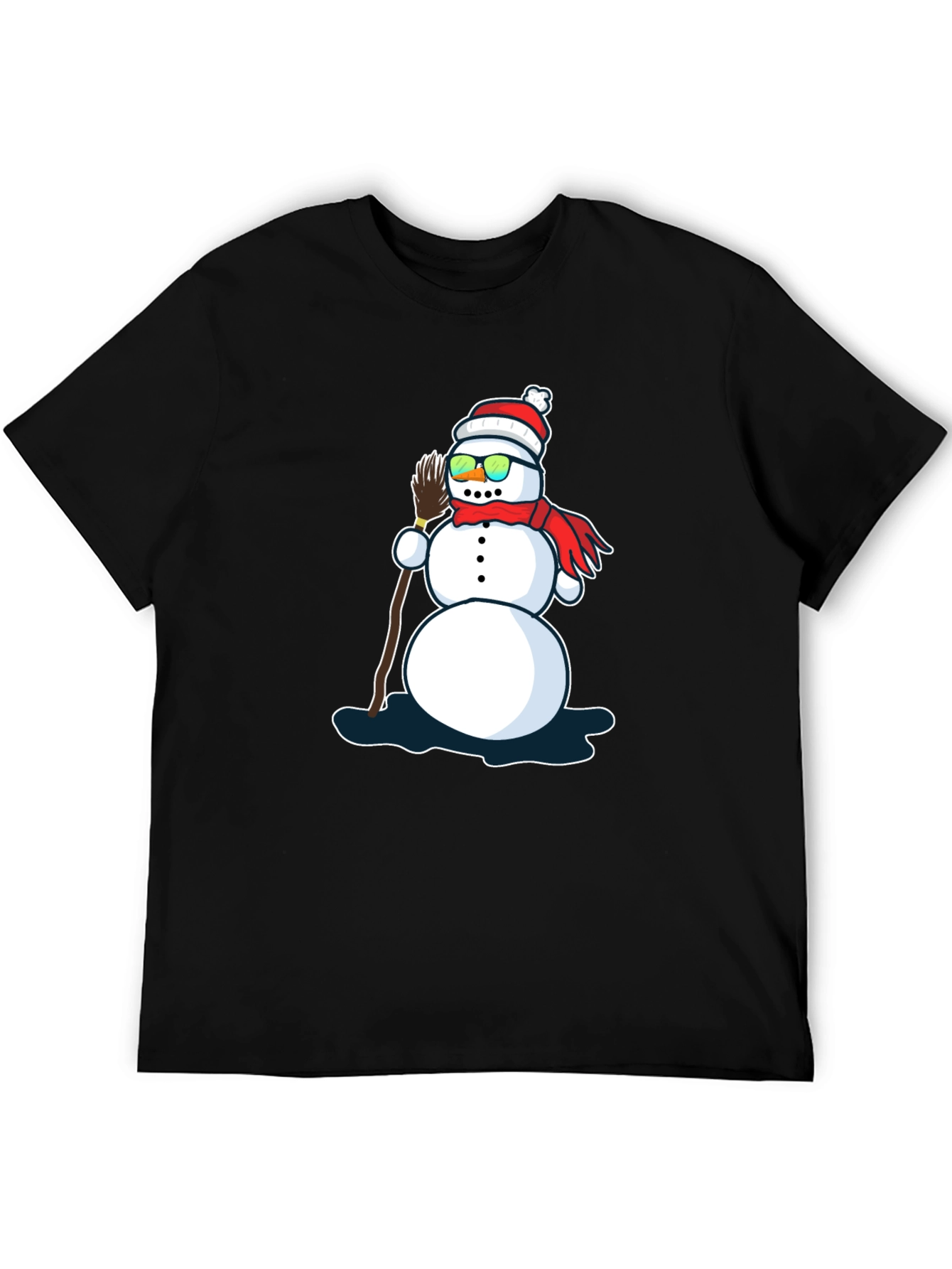 Black Cool Snowman T-Shirt view 5