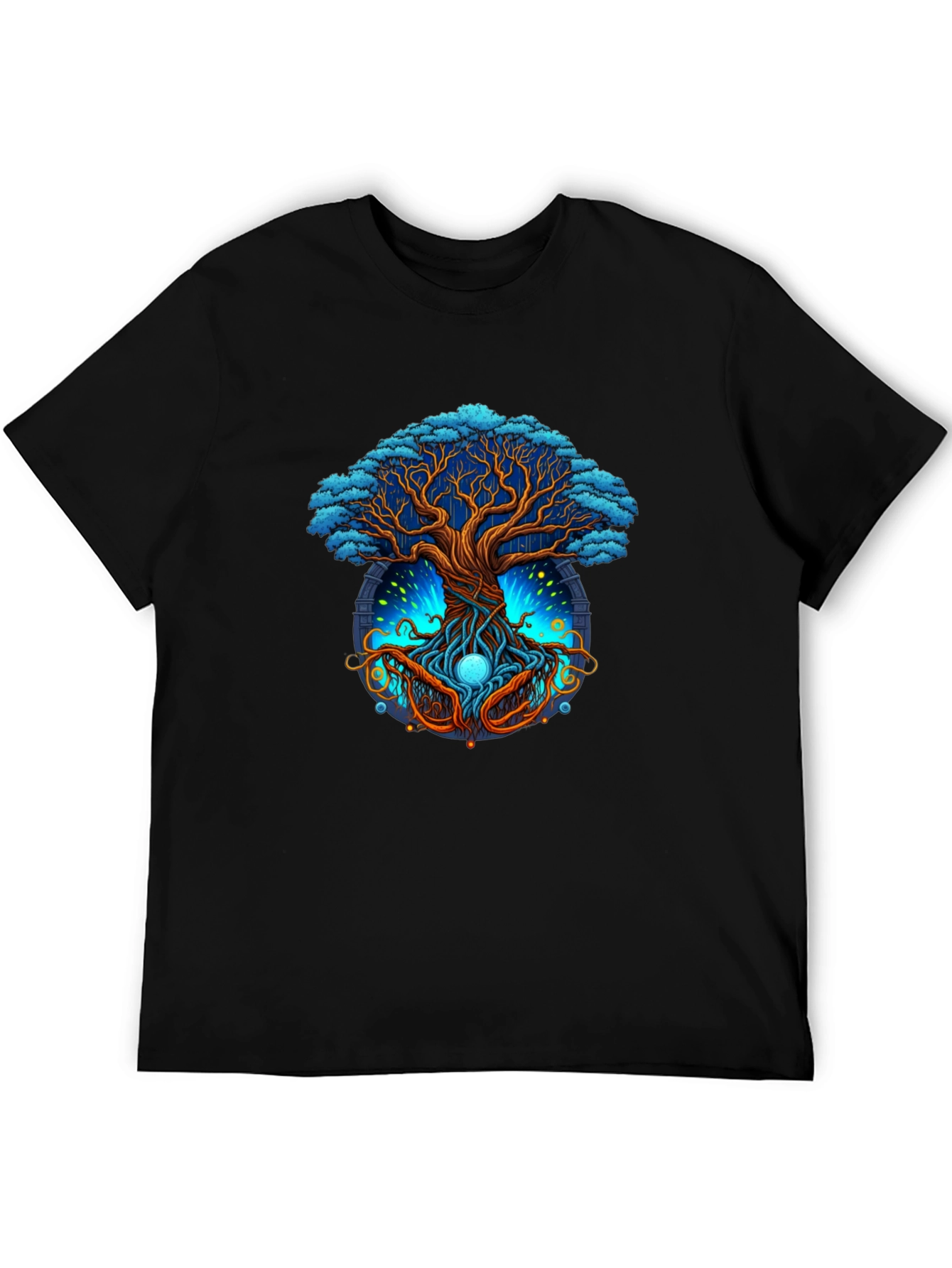 Black Mystic Tree Graphic Tee - Nature Inspired Design view 5