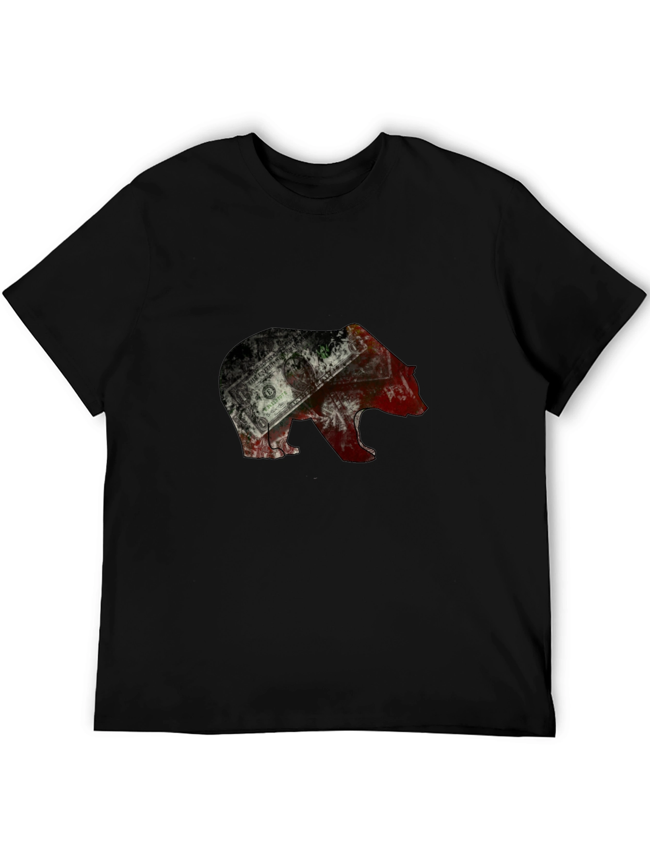 Black Bear Graphic Men's T-Shirt - Black view 5