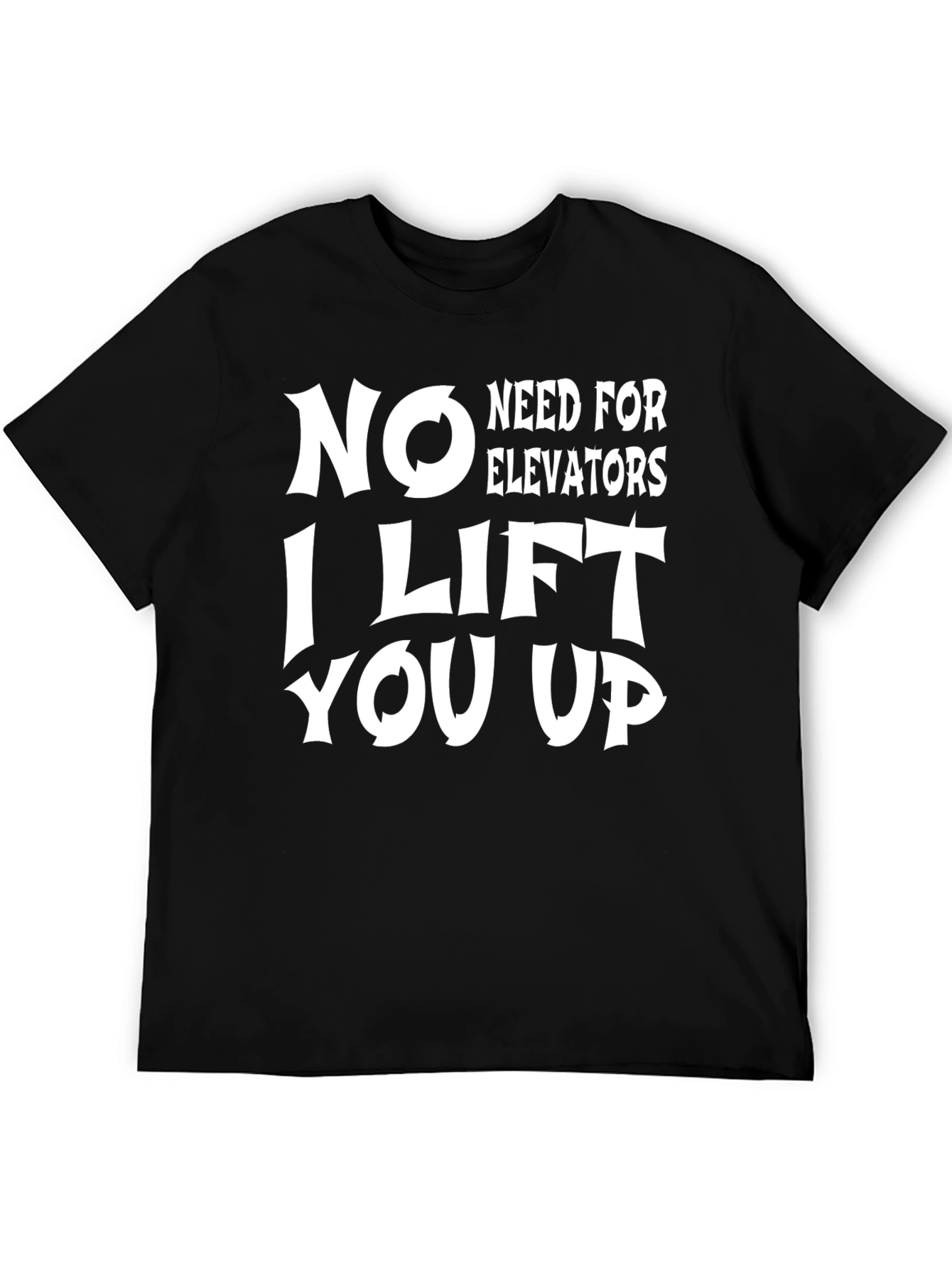 Black Funny "I Lift You Up" Graphic Tee view 5