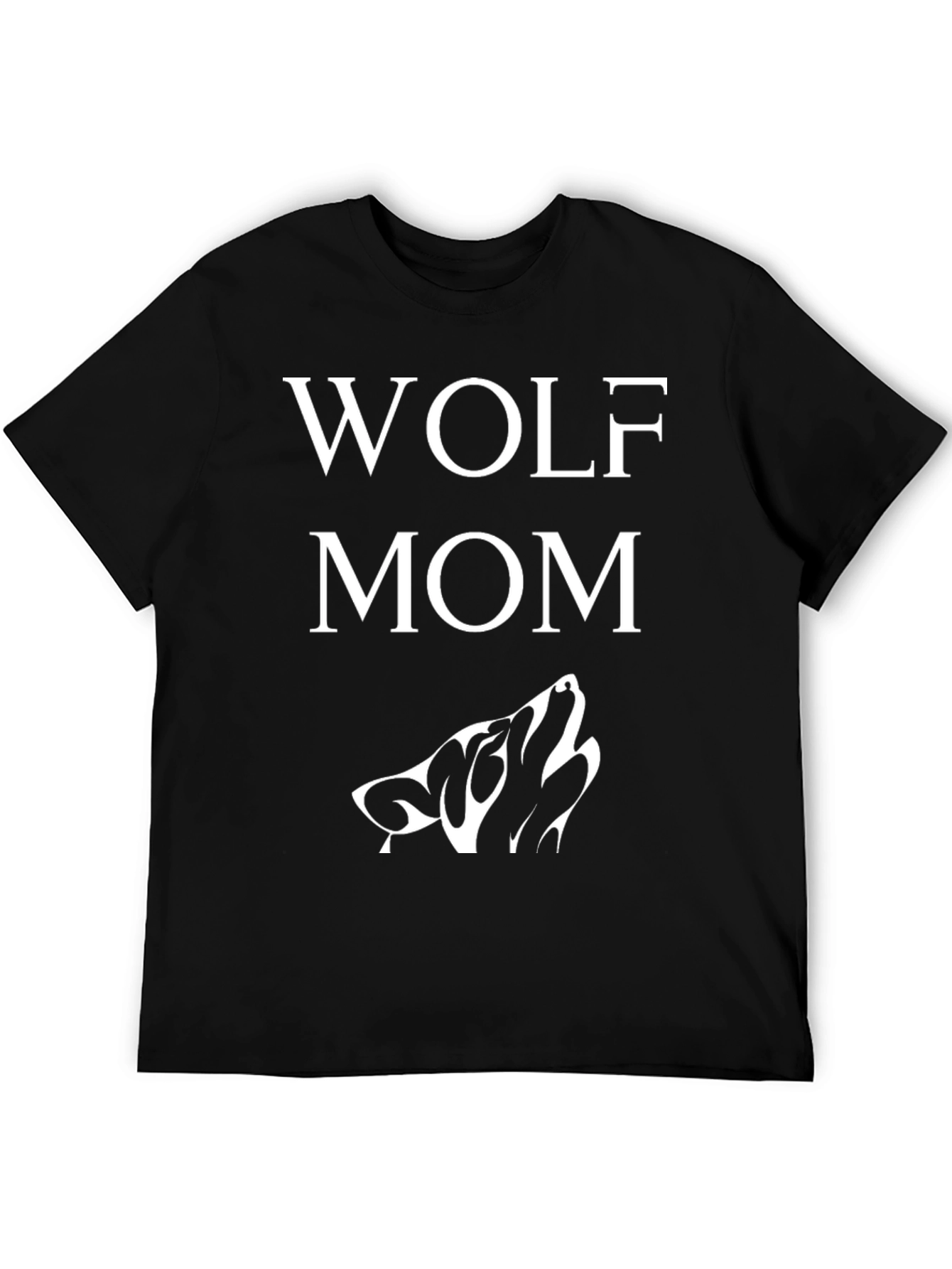 Black Wolf Mom Graphic T-Shirt view 5