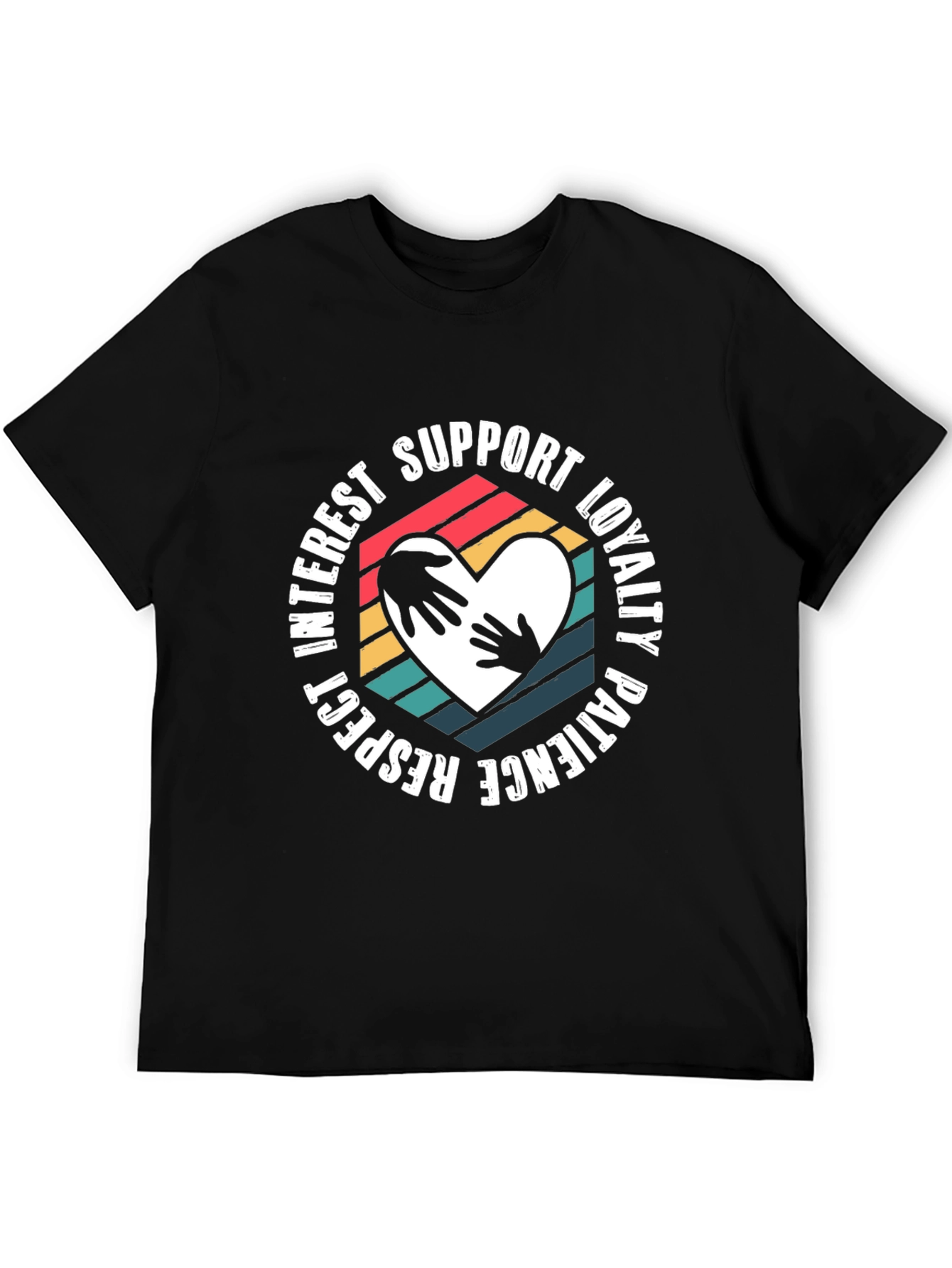 Black Interest Support Loyalty Graphic Tee view 5