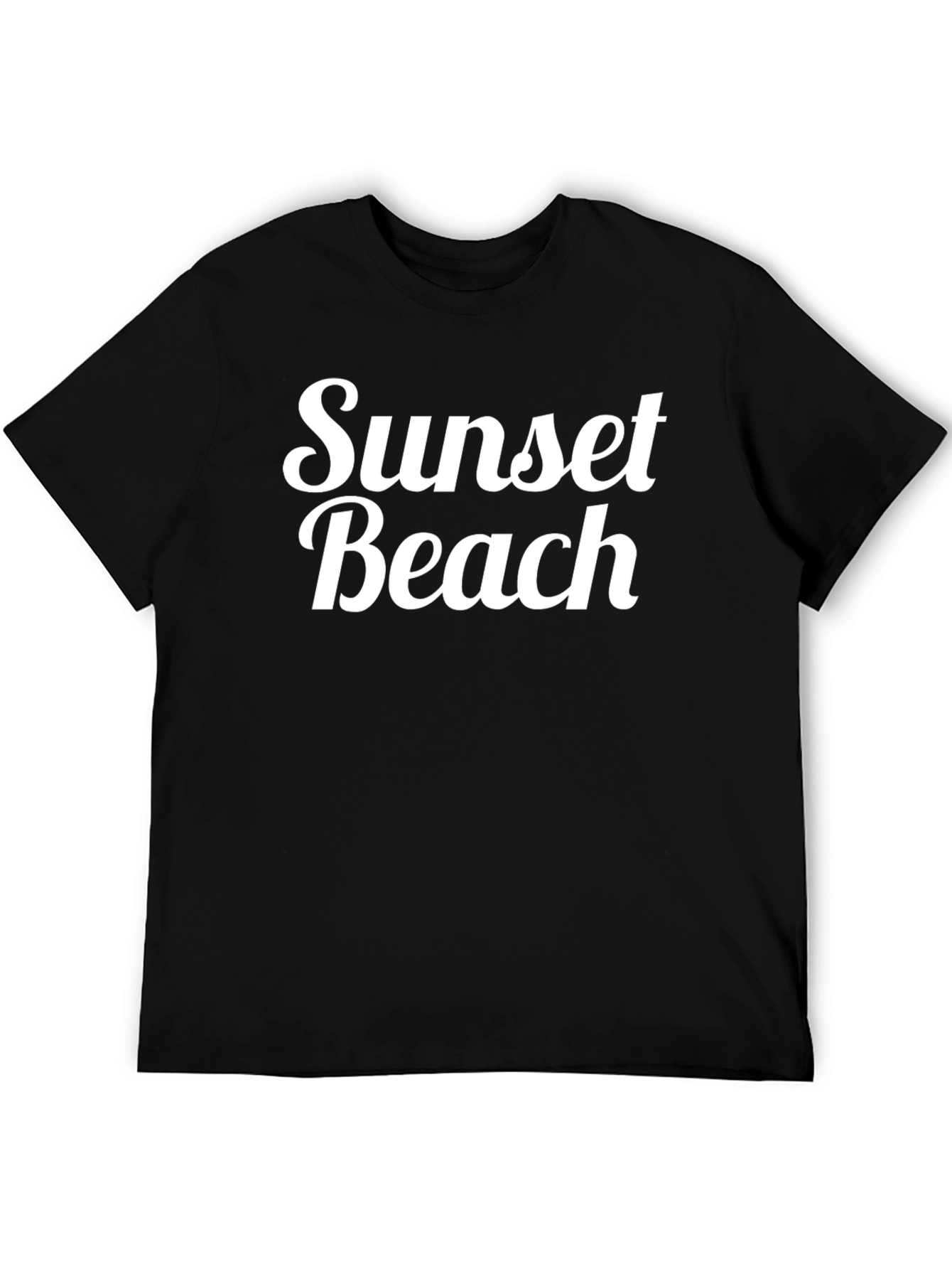 Black Sunset Beach Black Graphic T-Shirt view 5