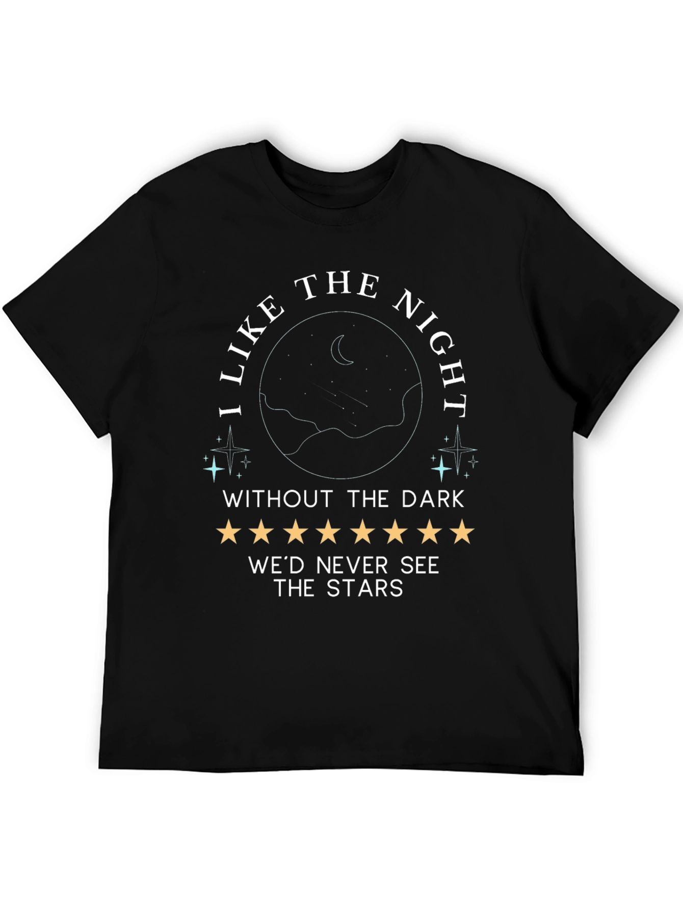 Black Night Sky T-Shirt - "I Like the Night..." view 5