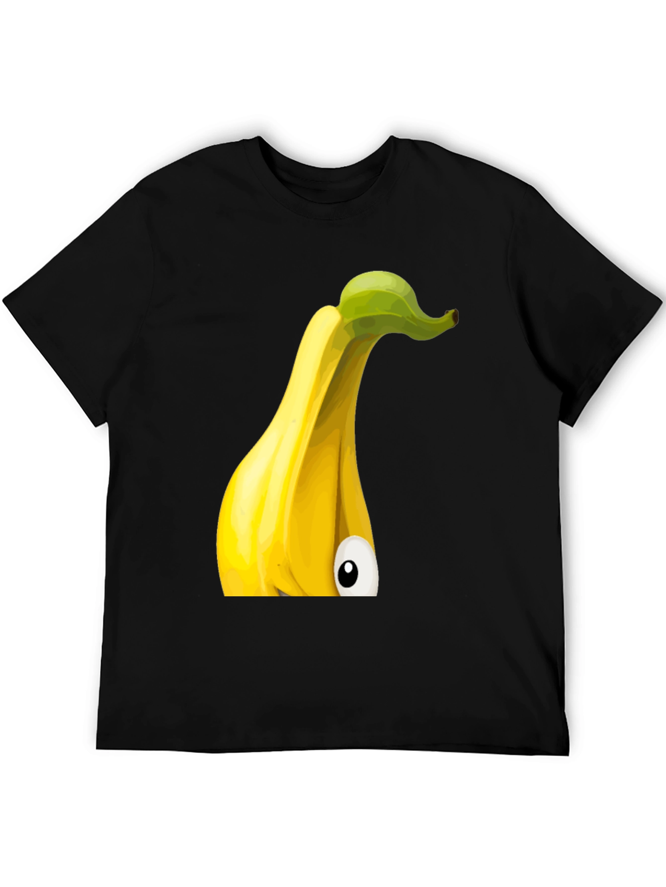 Black Funny Banana Cartoon Graphic T-Shirt view 5