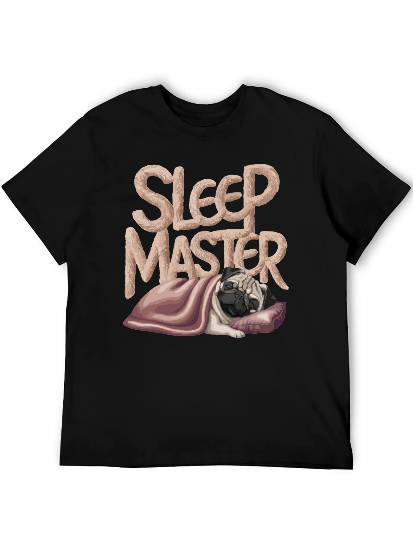 Black Sleep Master Pug T-Shirt - Comfy and Stylish view 5