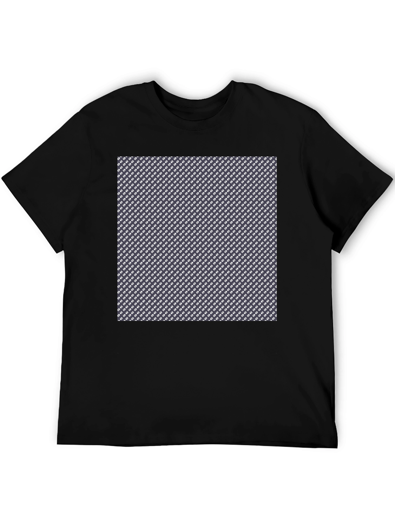 Black Patterned Black T-Shirt - Stylish Casual Wear view 5