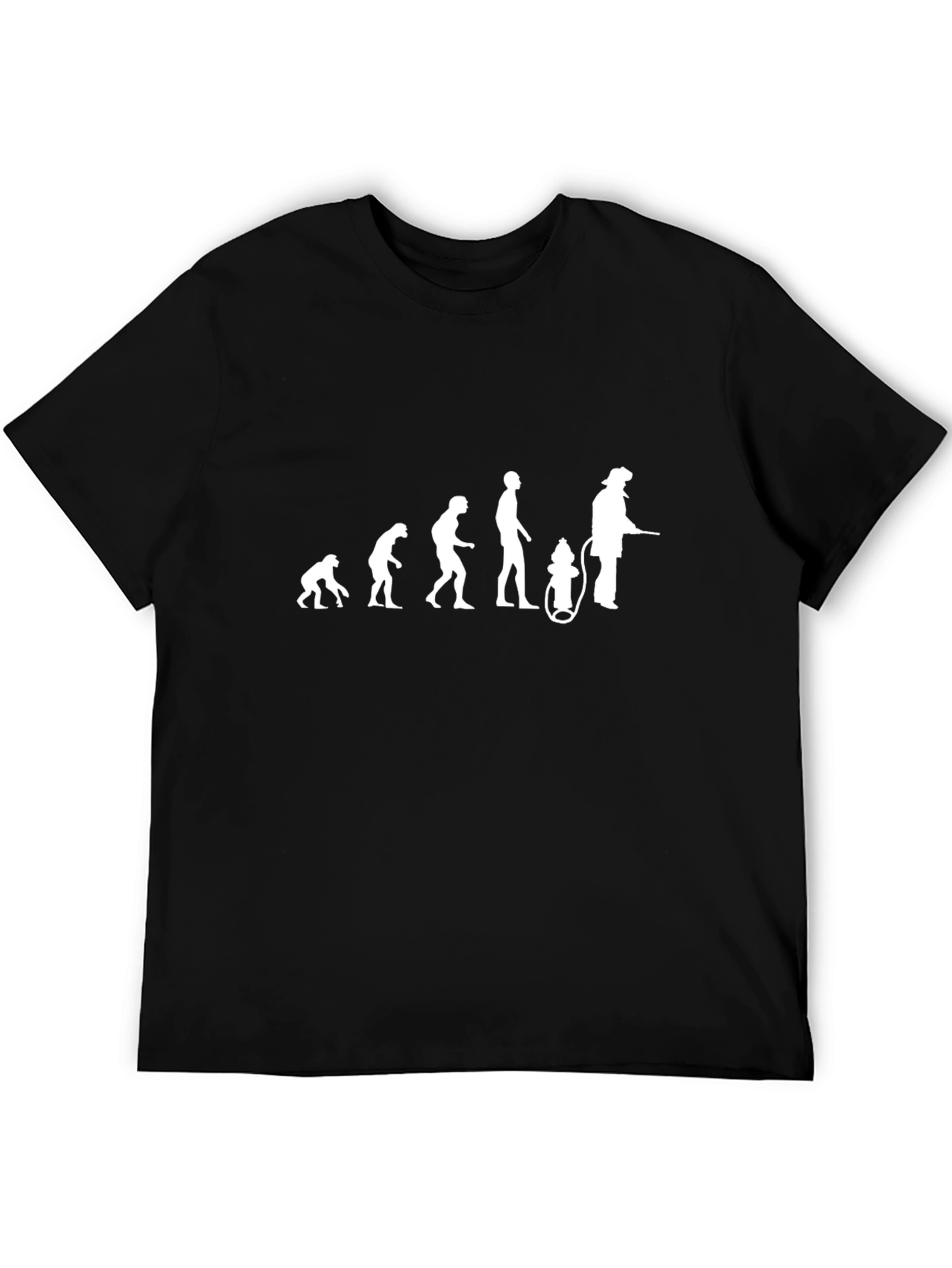 Black Firefighter Evolution Graphic T-Shirt - Black view 5