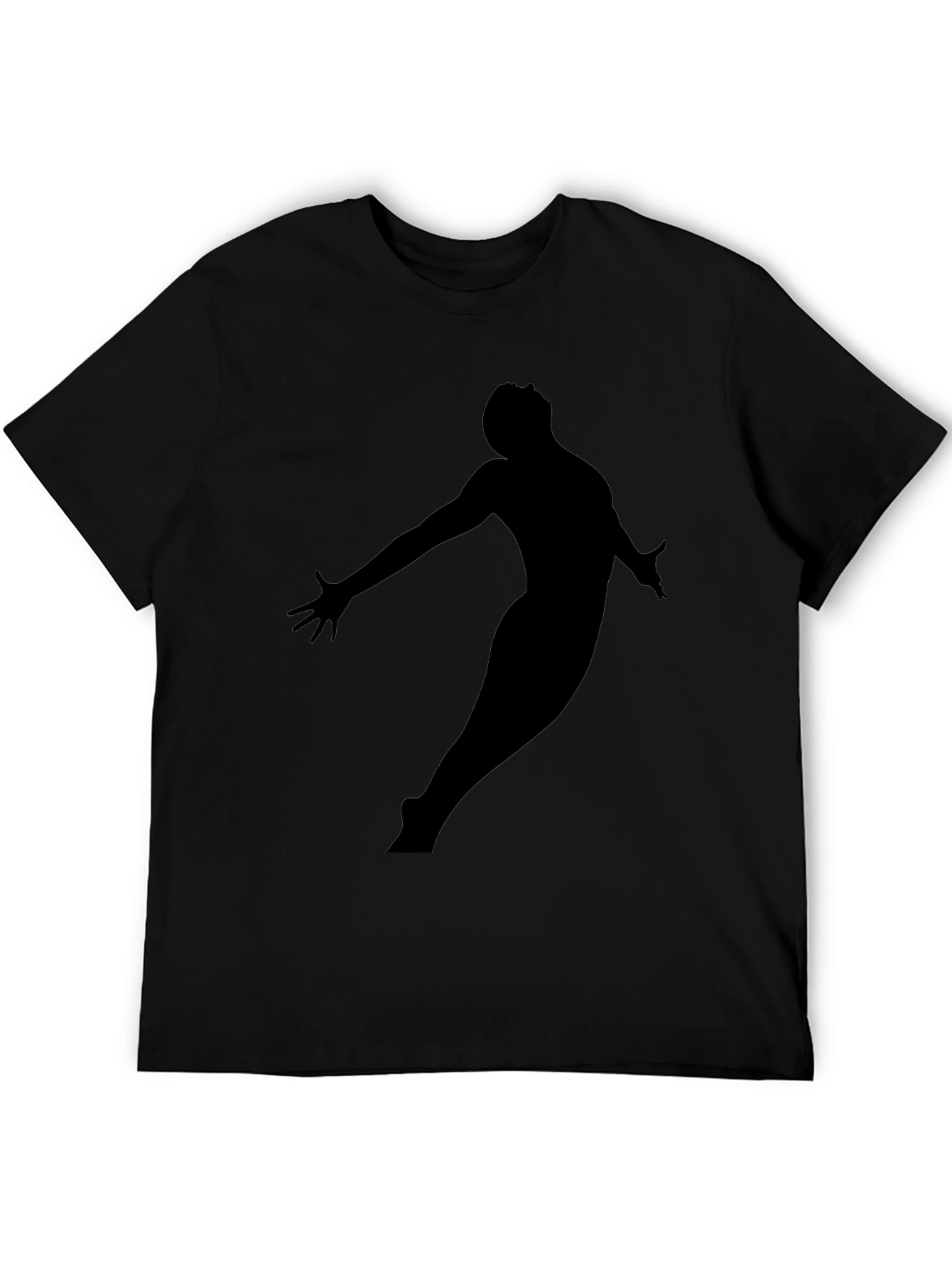 Black Silhouette Graphic Tee - Modern Black T-Shirt view 5