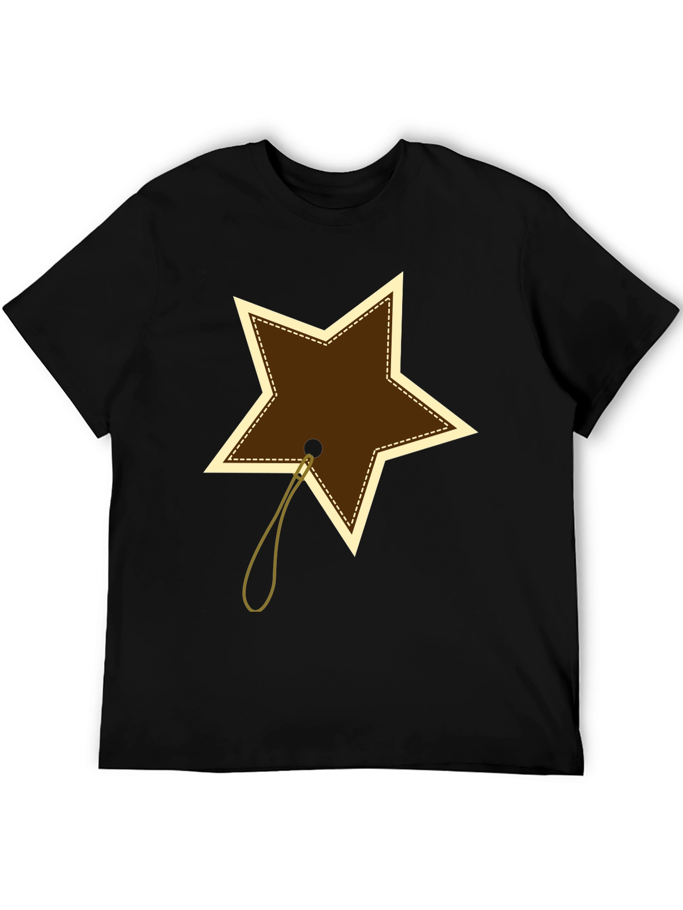 Black Star Tag Graphic Tee - Casual Style view 5