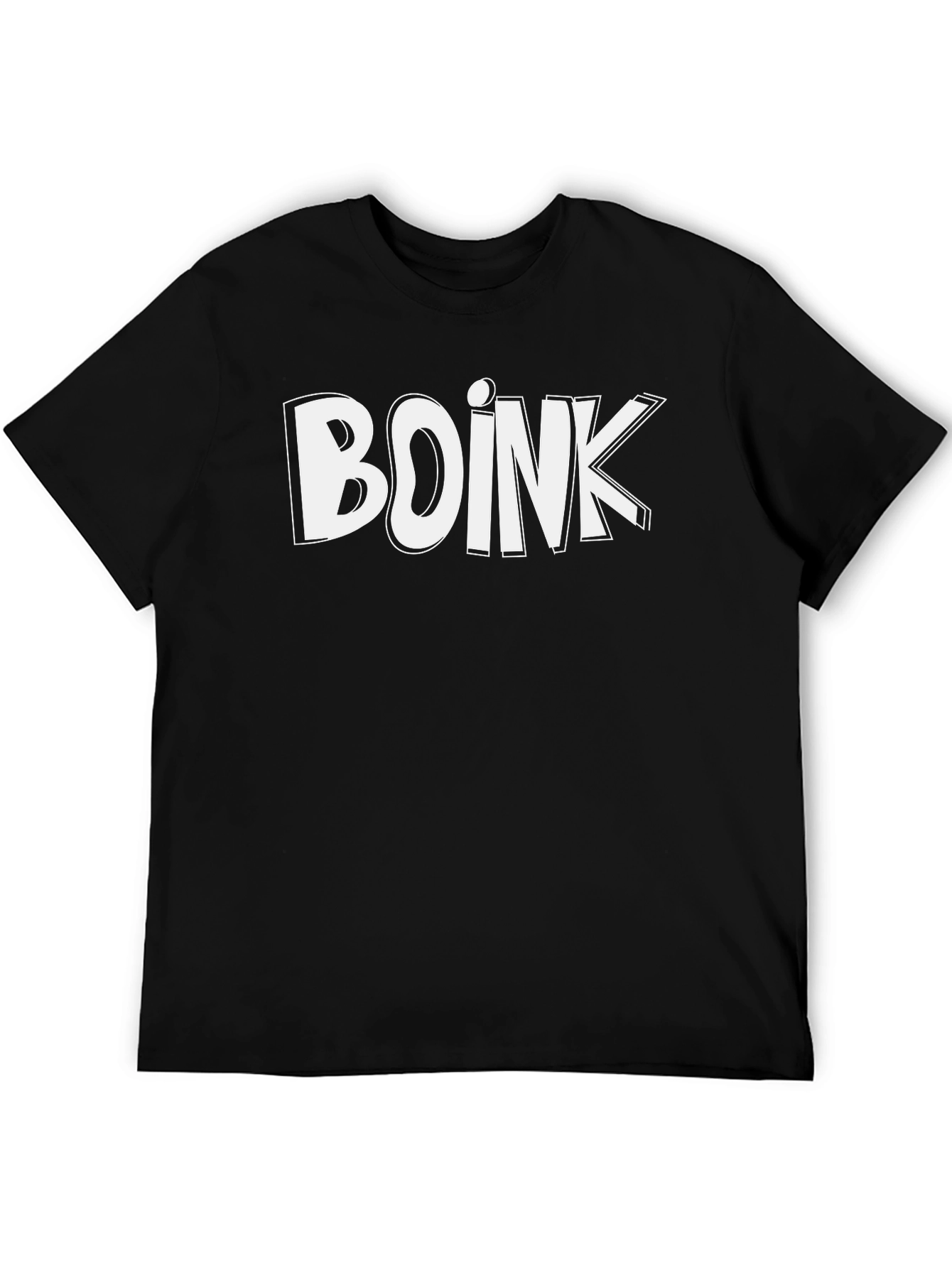 Black Boink Graphic Tee - Black Cotton Blend T-Shirt view 5