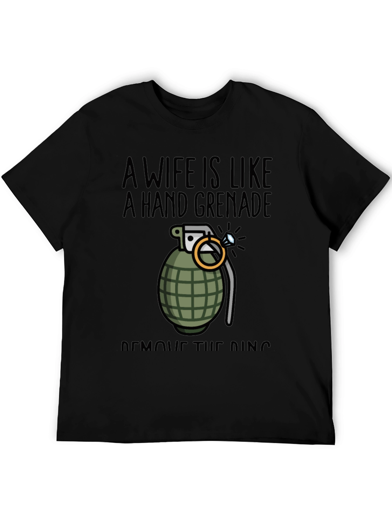 Black Wife Hand Grenade Graphic Tee - Funny T-Shirt view 5