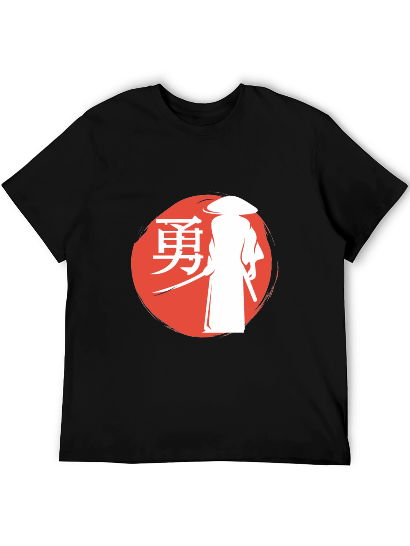 Black Samurai Graphic T-Shirt - Warrior Spirit Design view 5