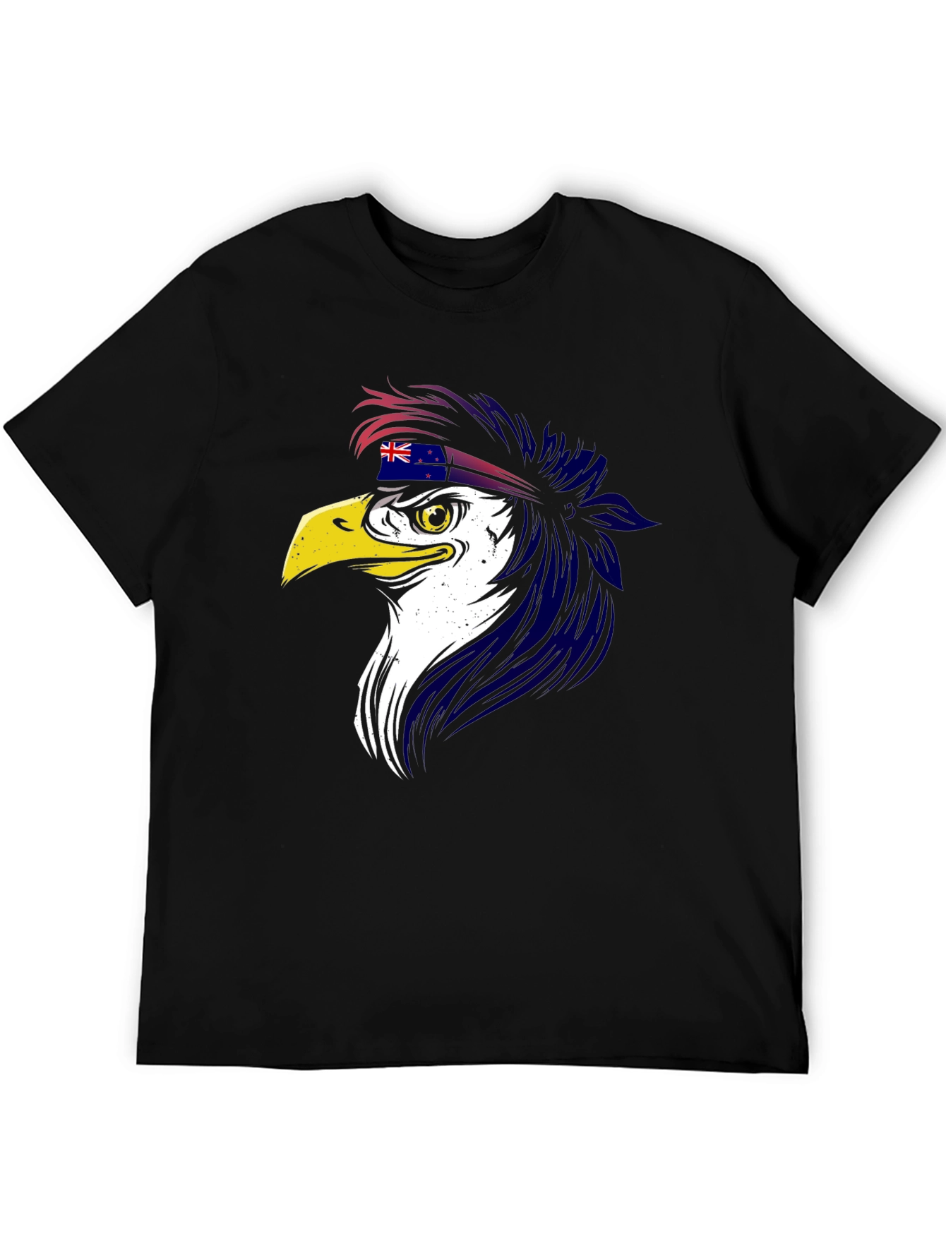 Eagle with New Zealand Flag Headband T-Shirt - 5