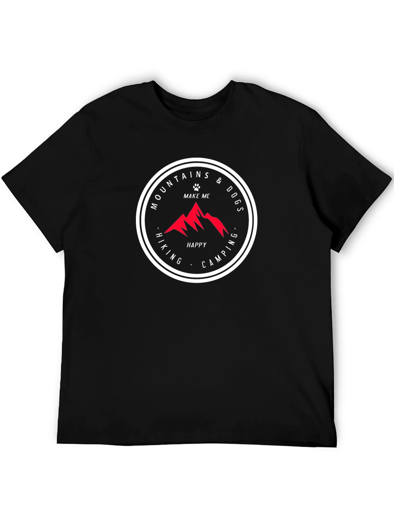 Black Mountains & Dogs T-Shirt - Hiking Camping Adventure view 5