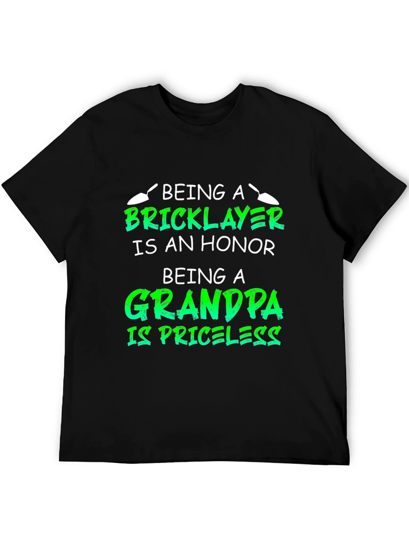Black Bricklayer Grandpa Honor Priceless Black T-Shirt view 5