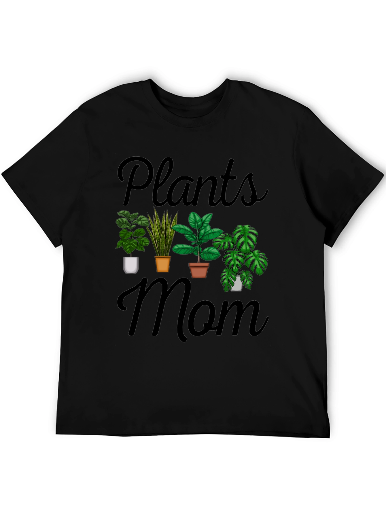Black Plants Mom Graphic T-Shirt view 5