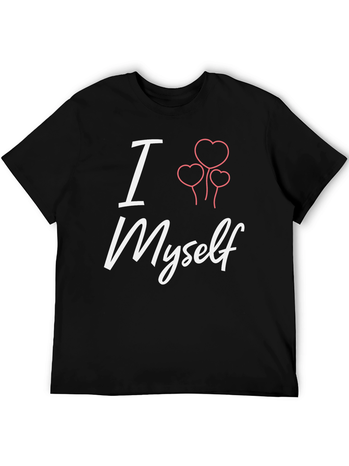 Black I Heart Myself T-Shirt - Black Tee with Cute Graphic view 5