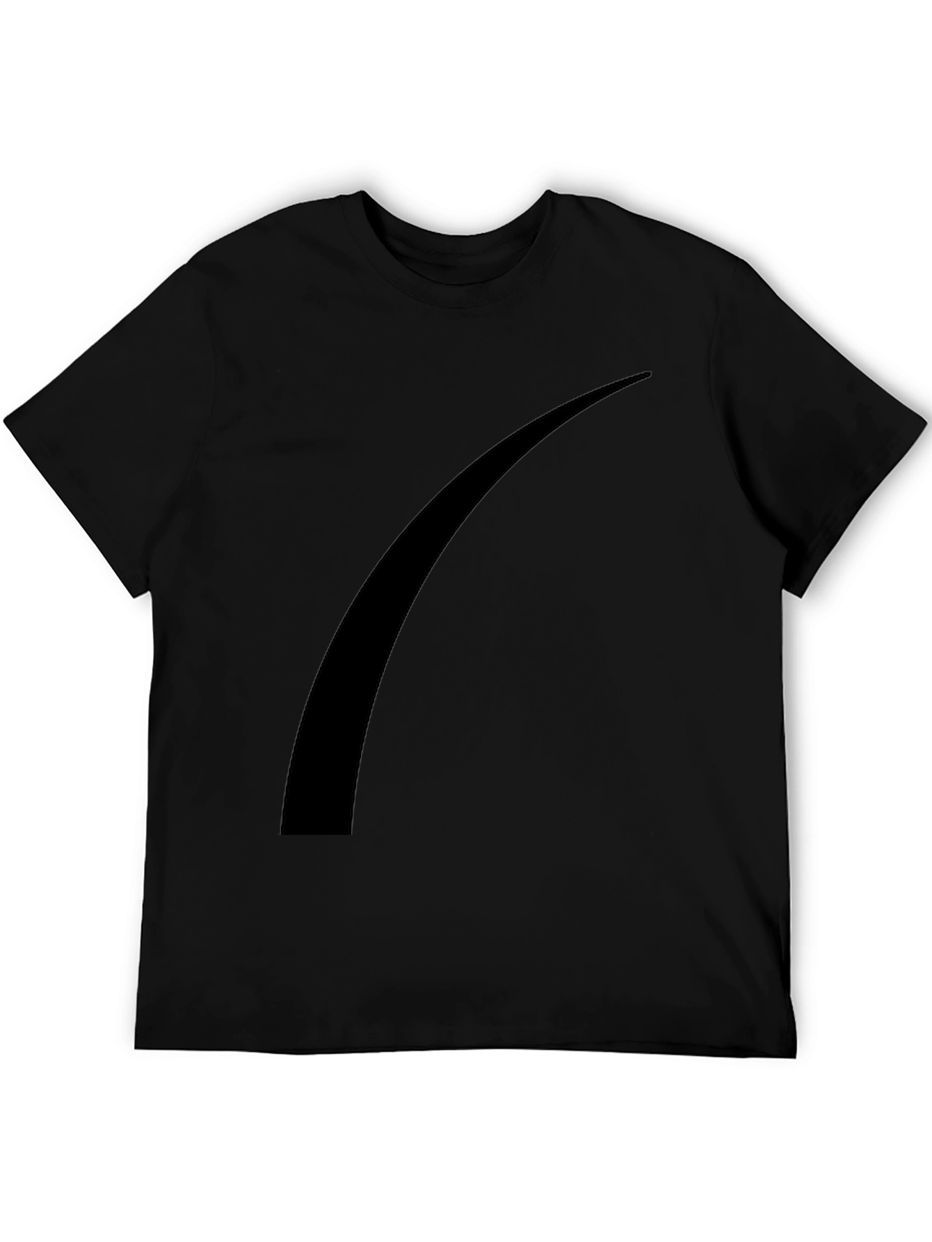 Black Modern Black Tee with Abstract Graphic view 5