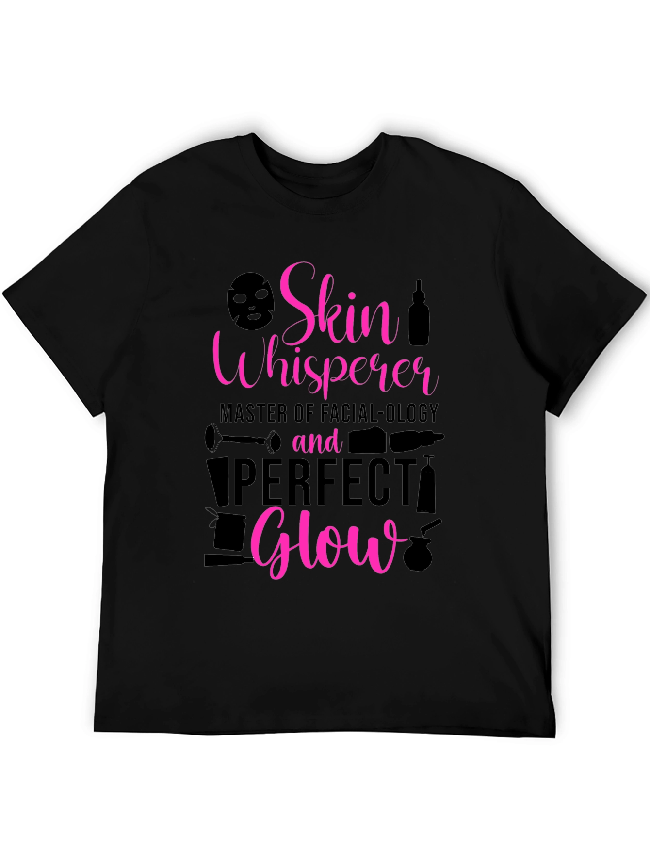 Black Skin Whisperer Facial-ology T-Shirt: Perfect Glow view 5