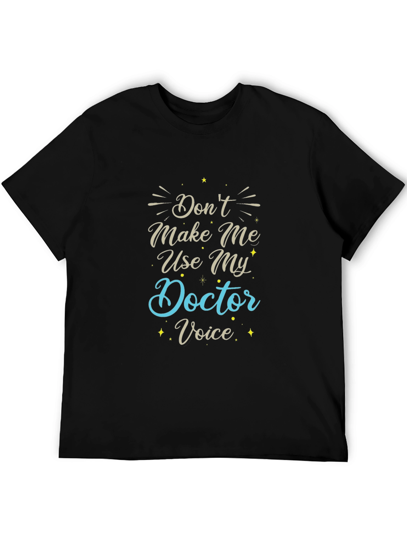Black Doctor Voice T-Shirt - Funny Medical Profession Tee view 5