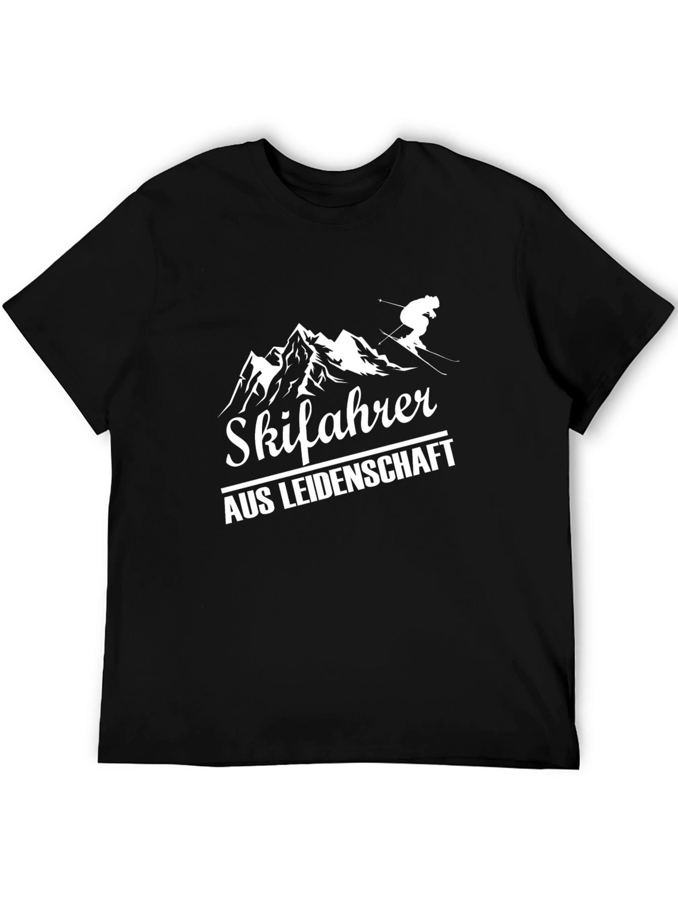 Black Skiing Passion T-Shirt view 5