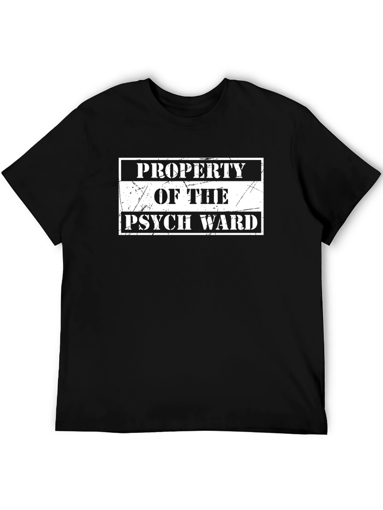 Black Property of the Psych Ward Funny Novelty T-Shirt view 5