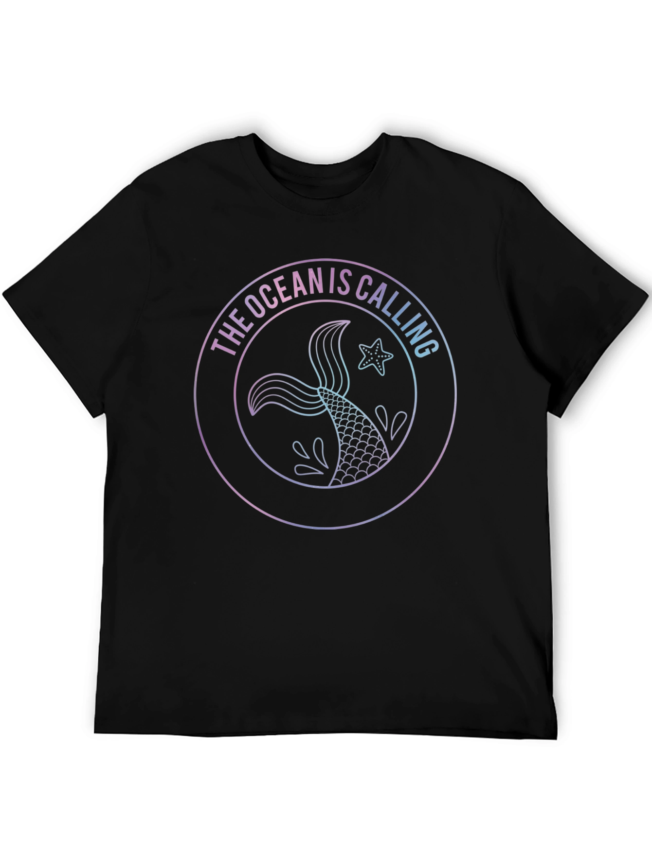 Black Ocean Is Calling Black Graphic Tee view 5