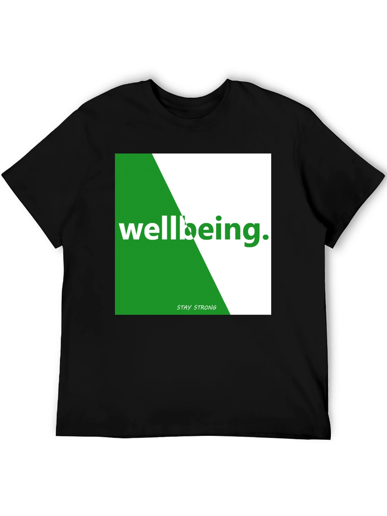 Black Wellbeing Graphic Print Crew Neck T-Shirt view 5